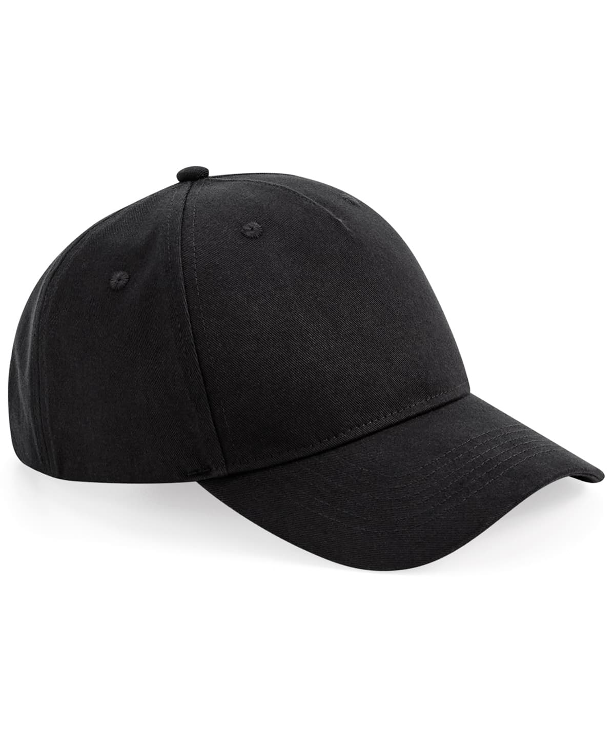 Organic cotton 5-panel cap — Size One Size, Colour Black