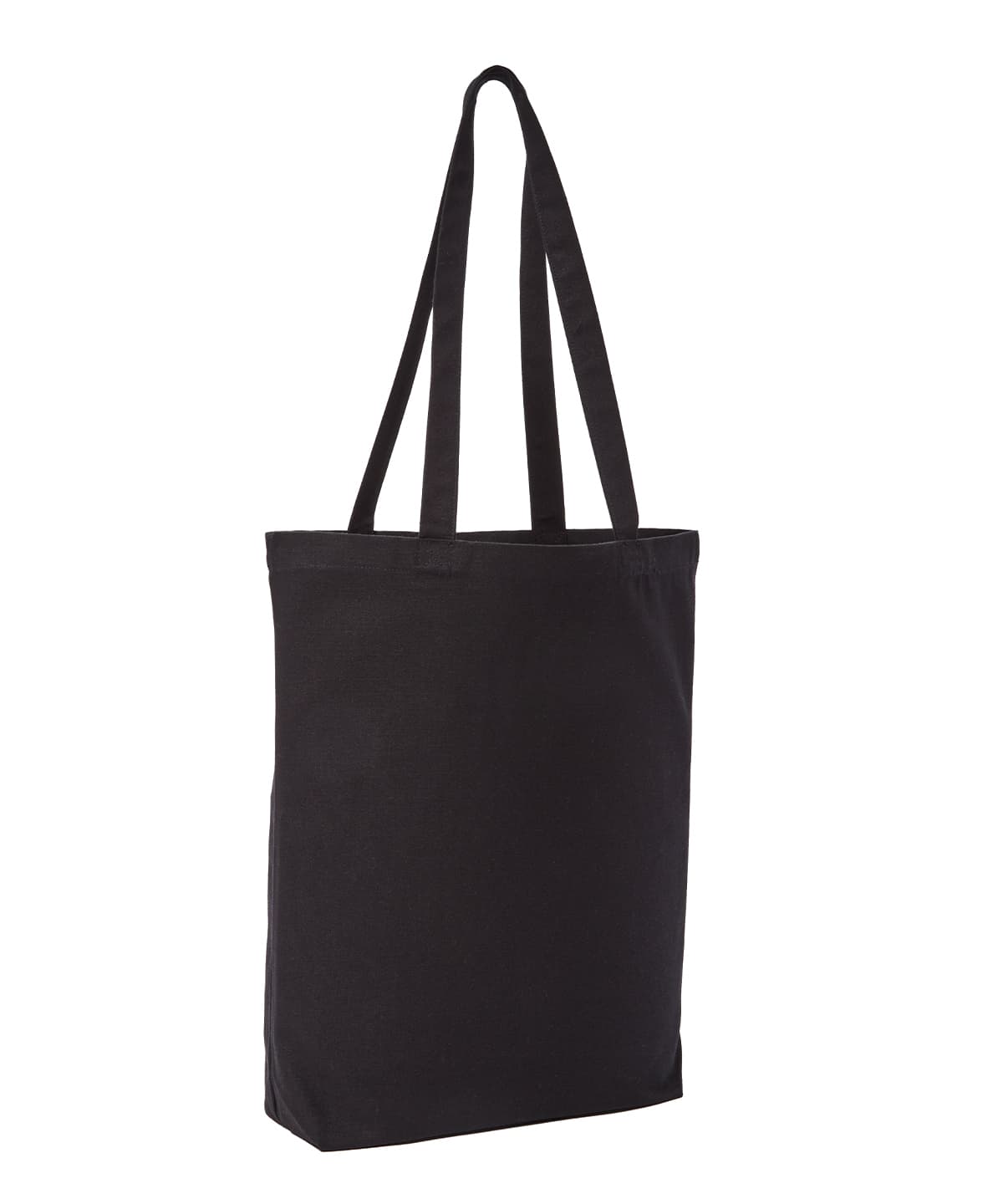 Recycled premium canvas ‘flat base’ shopper — Size One size, Colour Black