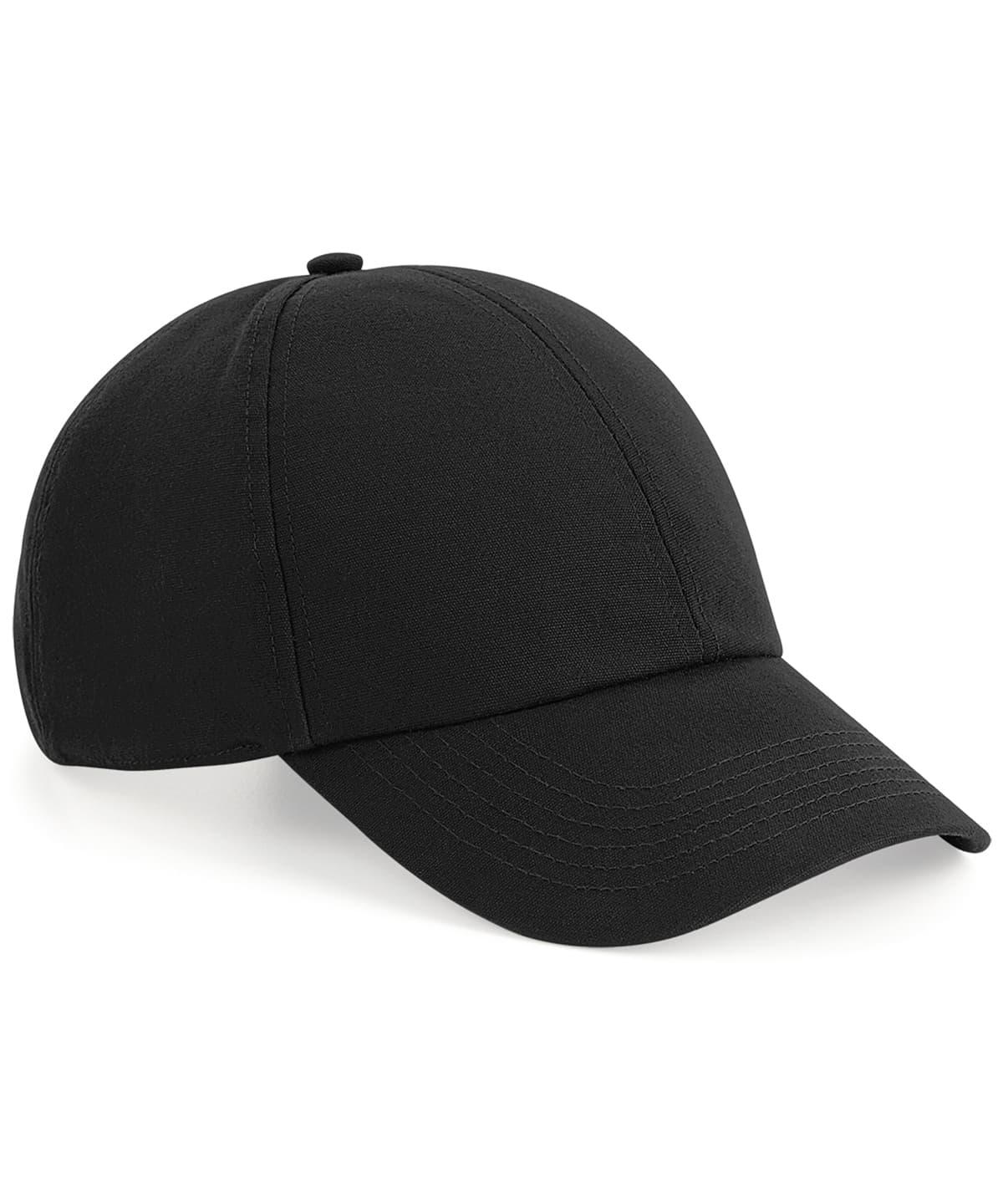 Organic cotton 6-panel cap — Size One Size, Colour Black