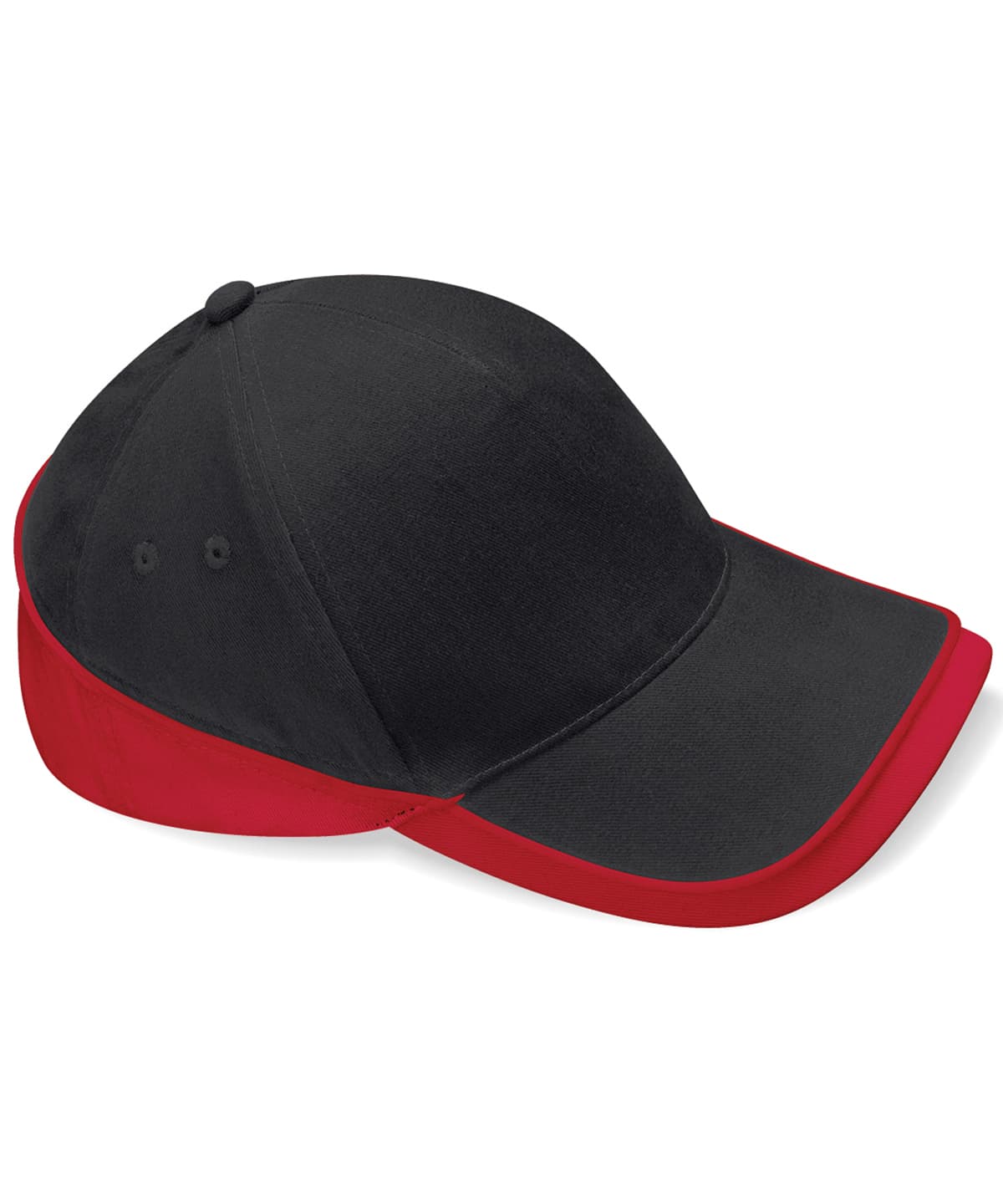 Teamwear competition cap — Size One Size, Colour Black/Classic Red