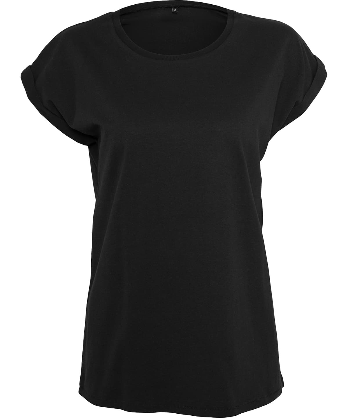 Women's organic extended shoulder tee — Size 2XL, Colour Black
