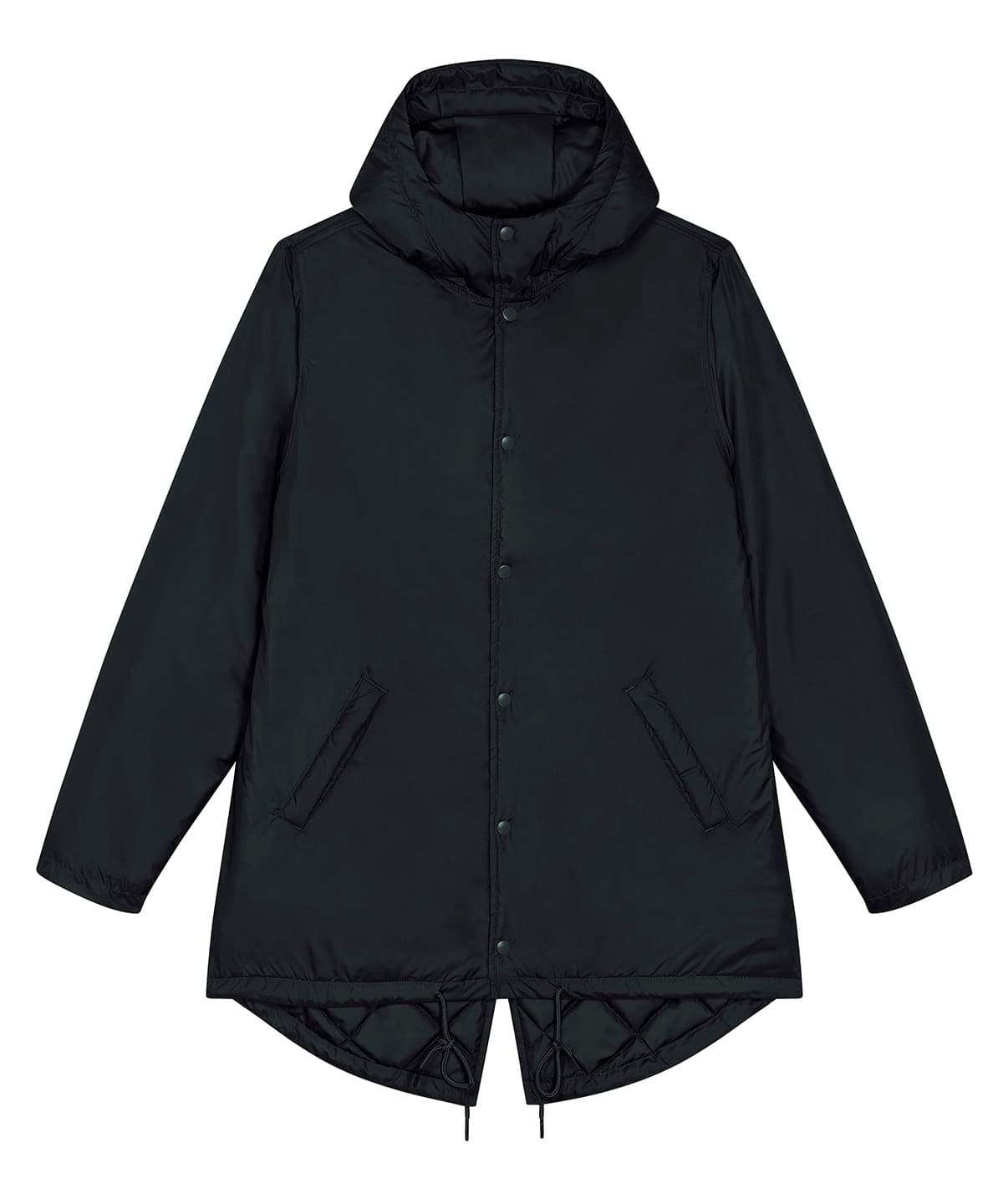 Unisex padded parka jacket (STJU841) — Size 2XL, Colour Black