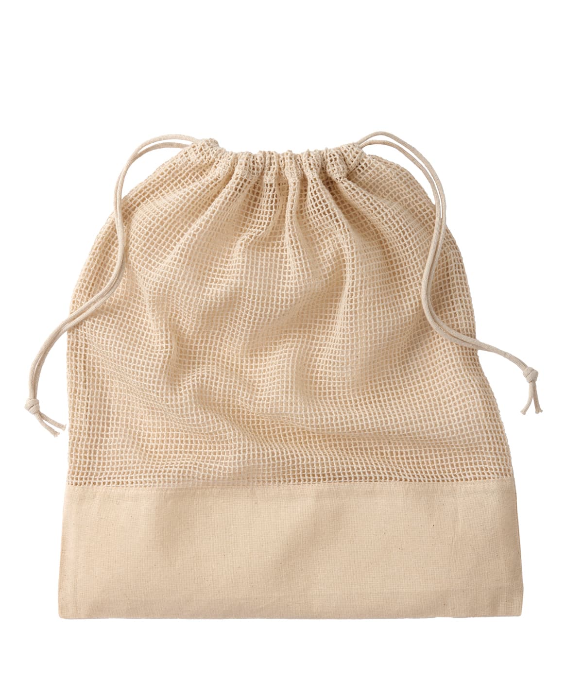 Cotton mesh bag — Size One size, Colour Natural
