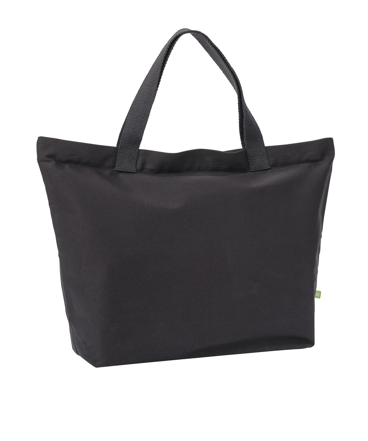 Elba organic canvas premium zip tote — Size One size, Colour Black