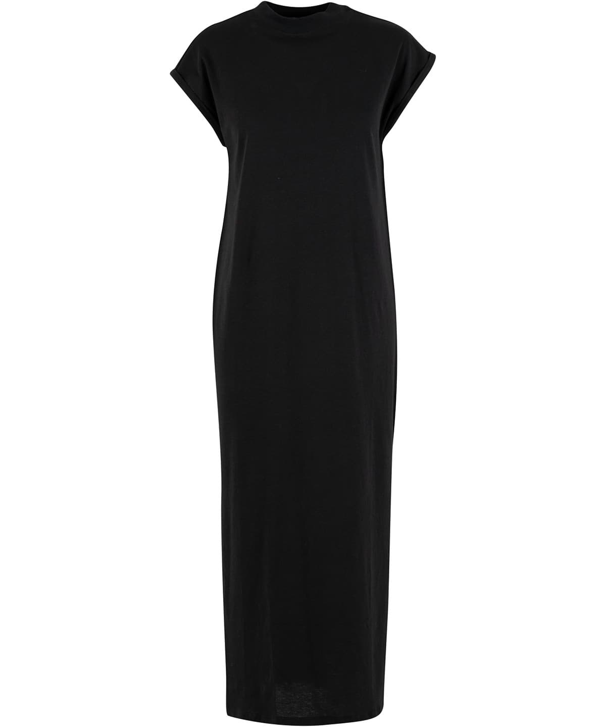 Women’s long extended shoulder dress — Size 2XL, Colour Black