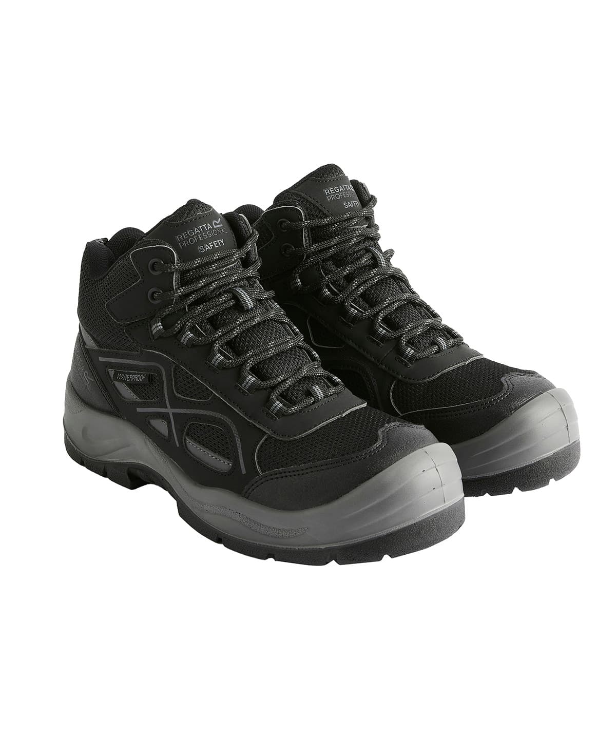 Limestone S6 waterproof boots — Size 10, Colour Black/Granite