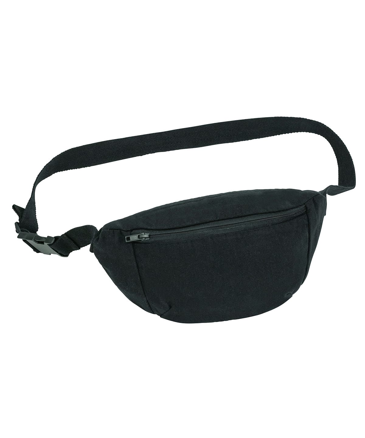 Hip bag with canvas fabric (STAU891) — Size One Size, Colour Black