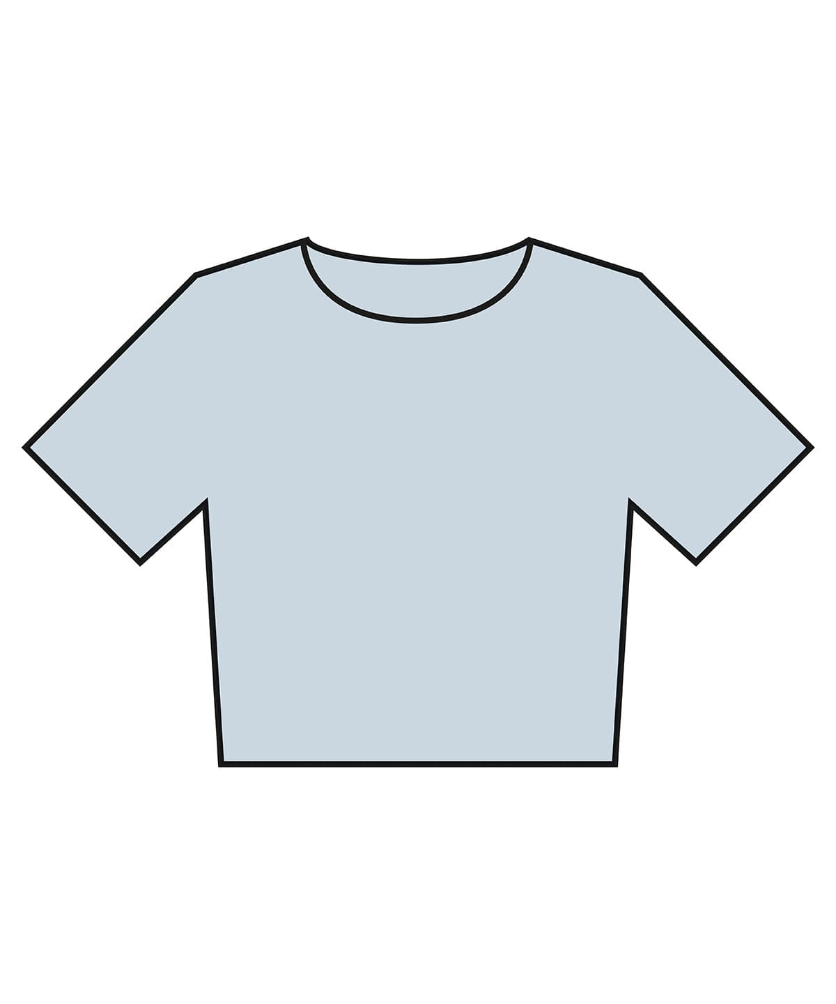 Women’s heavyweight washed cropped tee — Size 2XL, Colour Light Washed Denim
