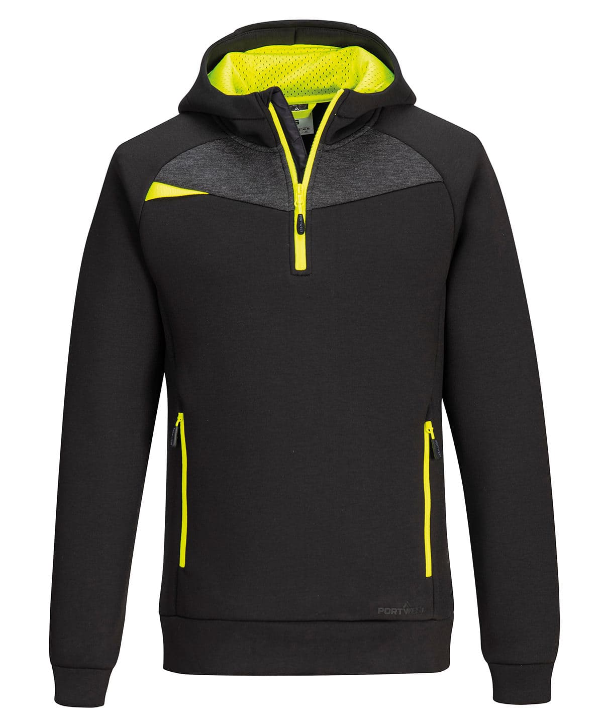 DX4 ¼-zip hoodie (DX467) — Size 2XL, Colour Black