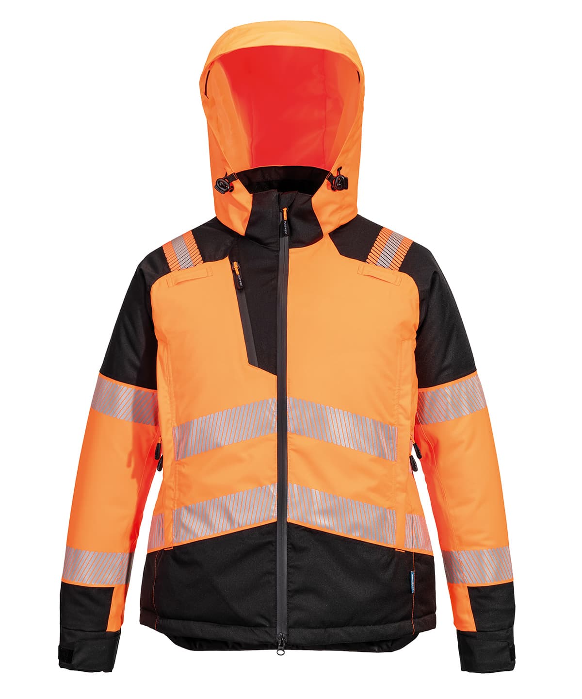 Women’s PW3 Hi-vis winter jacket (T162) — Size 2XL, Colour Orange/Black
