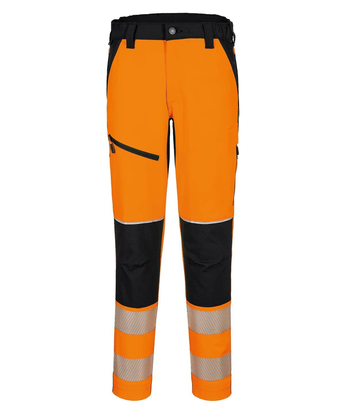PW3 Hi-vis stretch trousers (T140) — Size 2XL, Colour Orange/Black
