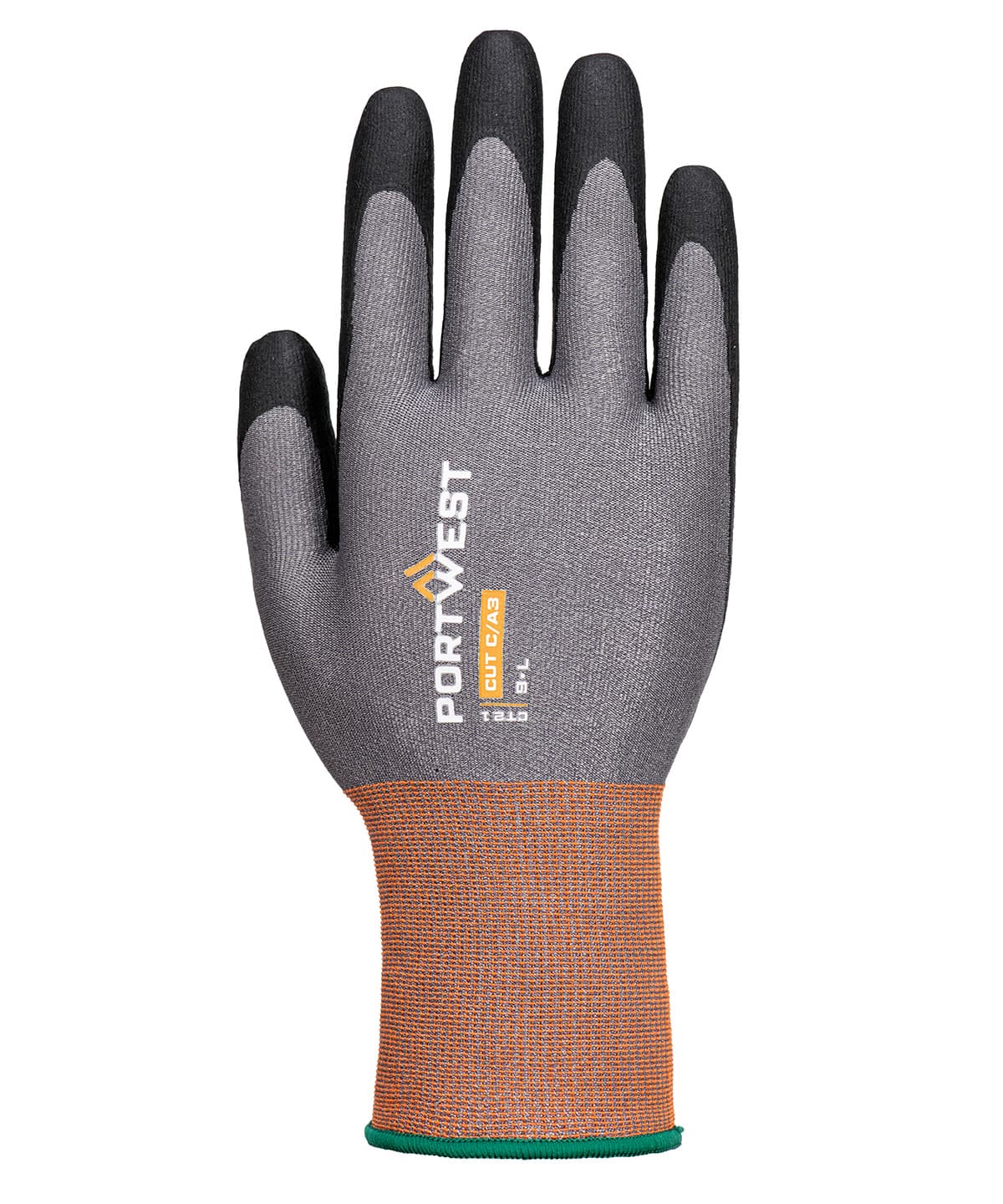 CT cut C21 Nitrile gloves (CT21) — Size 2XL, Colour Grey/Black