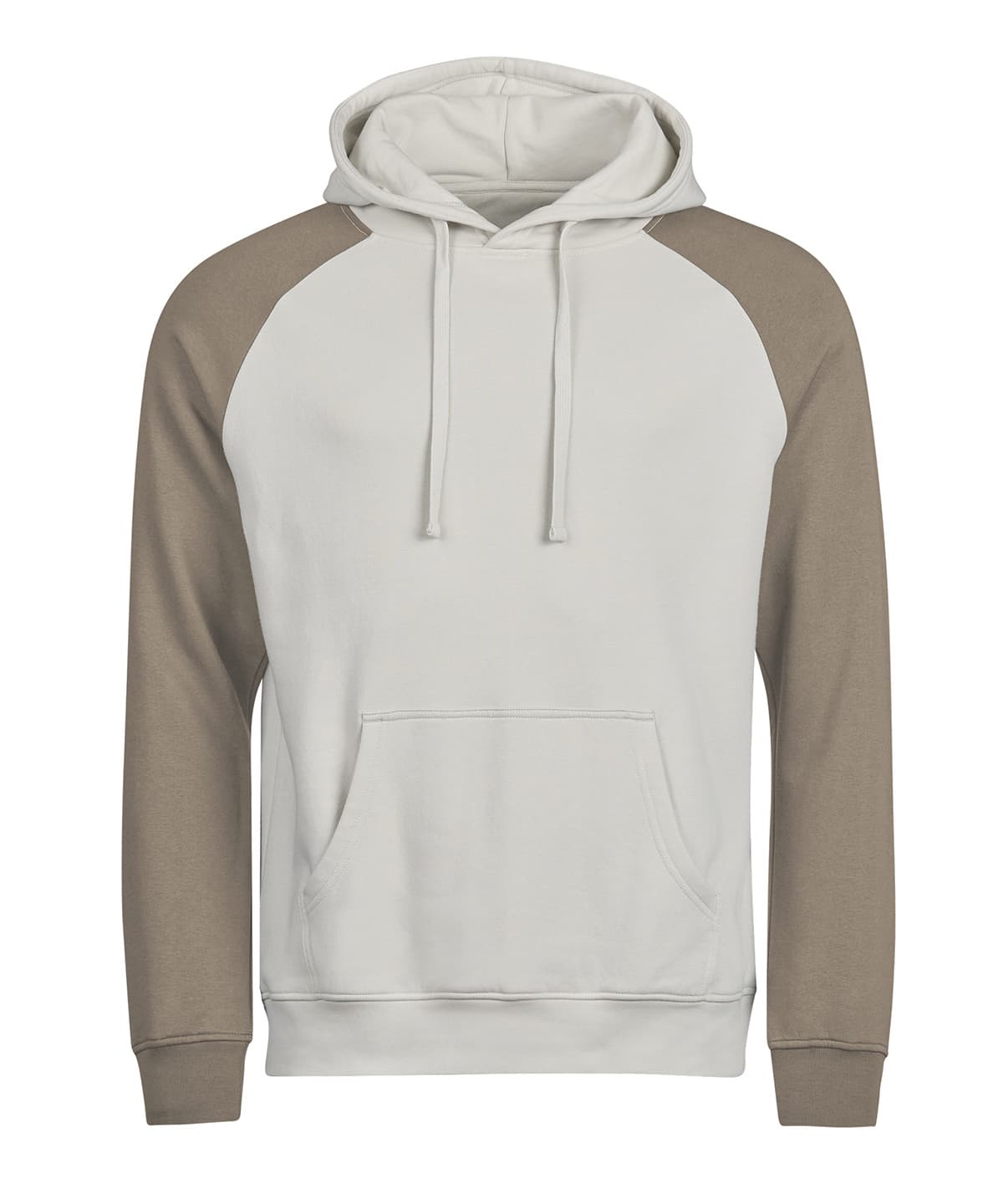 UNLABELED two-tone hooded sweatshirt (5156) — Size 2XL, Colour Cement/Clay
