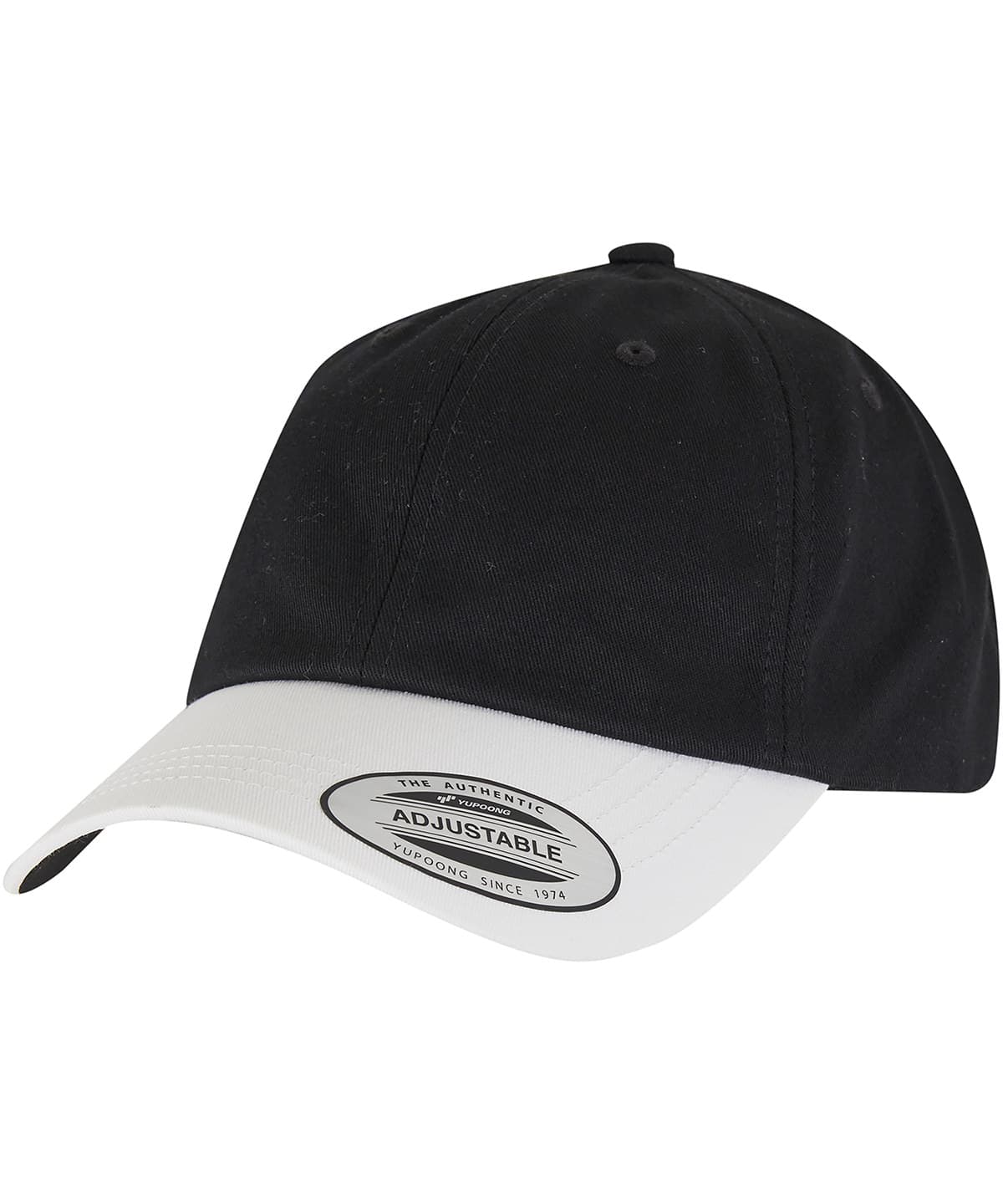 Low-profile cotton twill two-toned (6245CMT) — Size One size, Colour Black/White