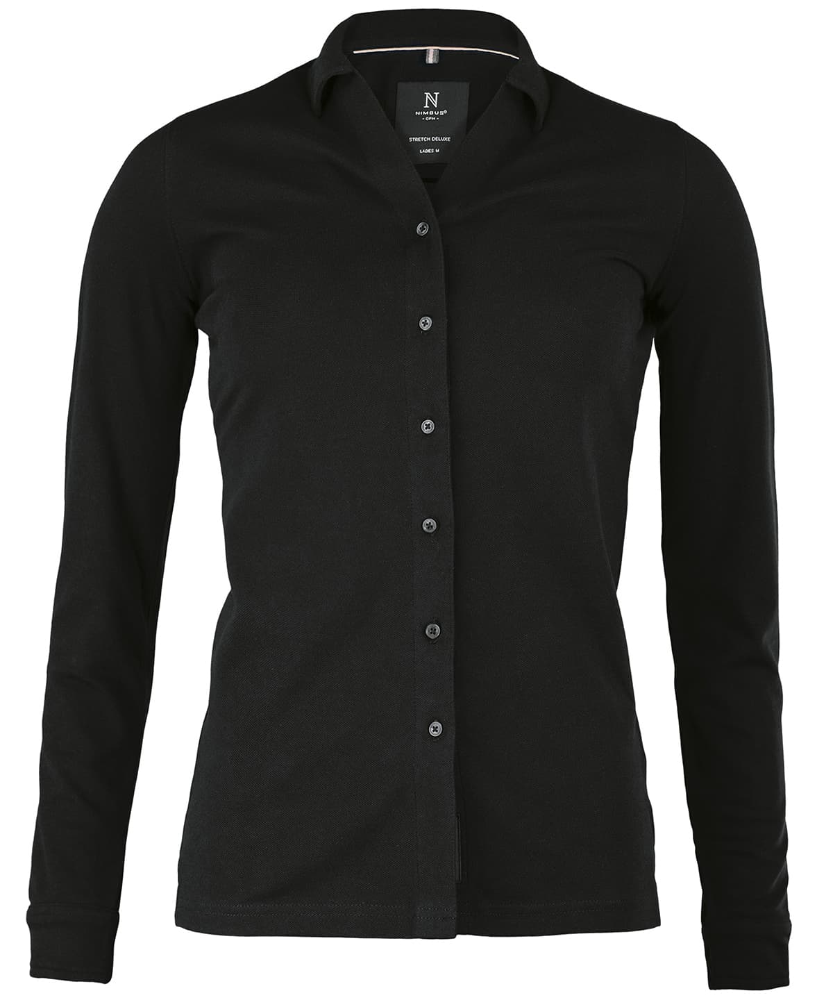Women’s Kingston – stretch deluxe piqué shirt — Size 2XL, Colour Black
