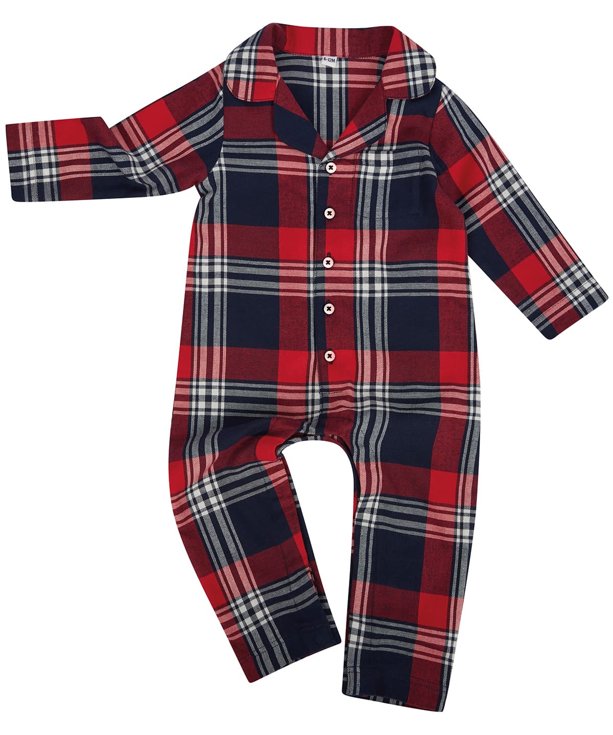 Tartan all-in-one — Size 06, Colour Red/Navy Check