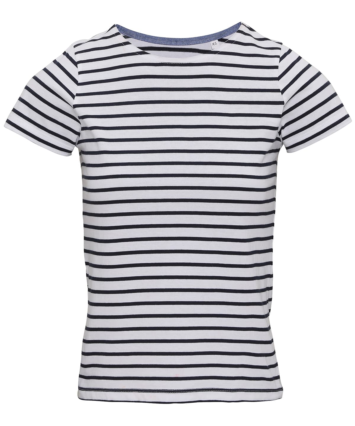 Women's Marinière coastal short sleeve tee — Size L, Colour White/Navy