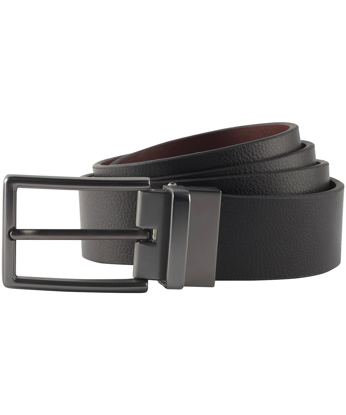 Men's two-way leather belt — Size One Size, Colour Black/Brown