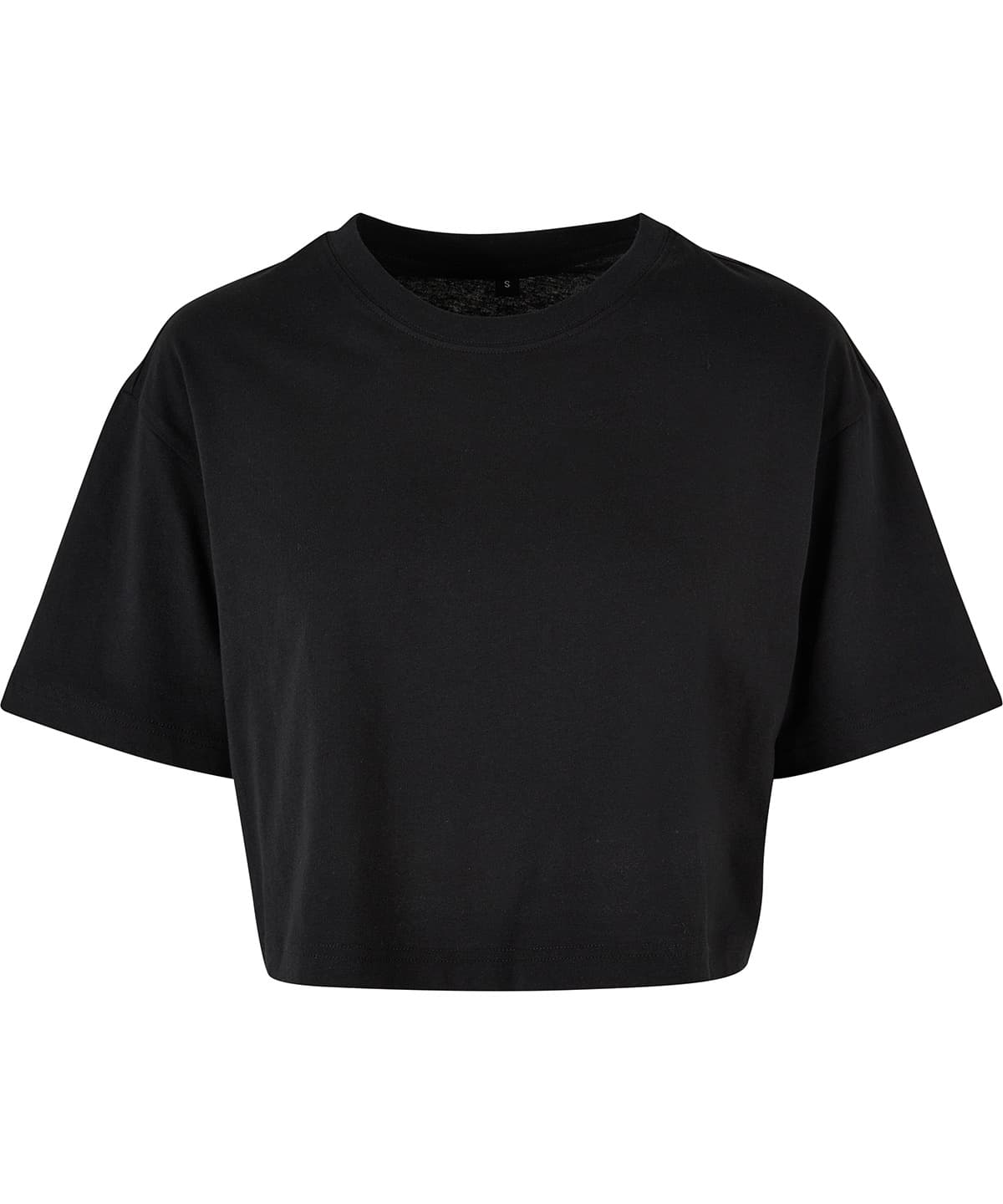 Women’s short oversized tee — Size 2XL, Colour Black