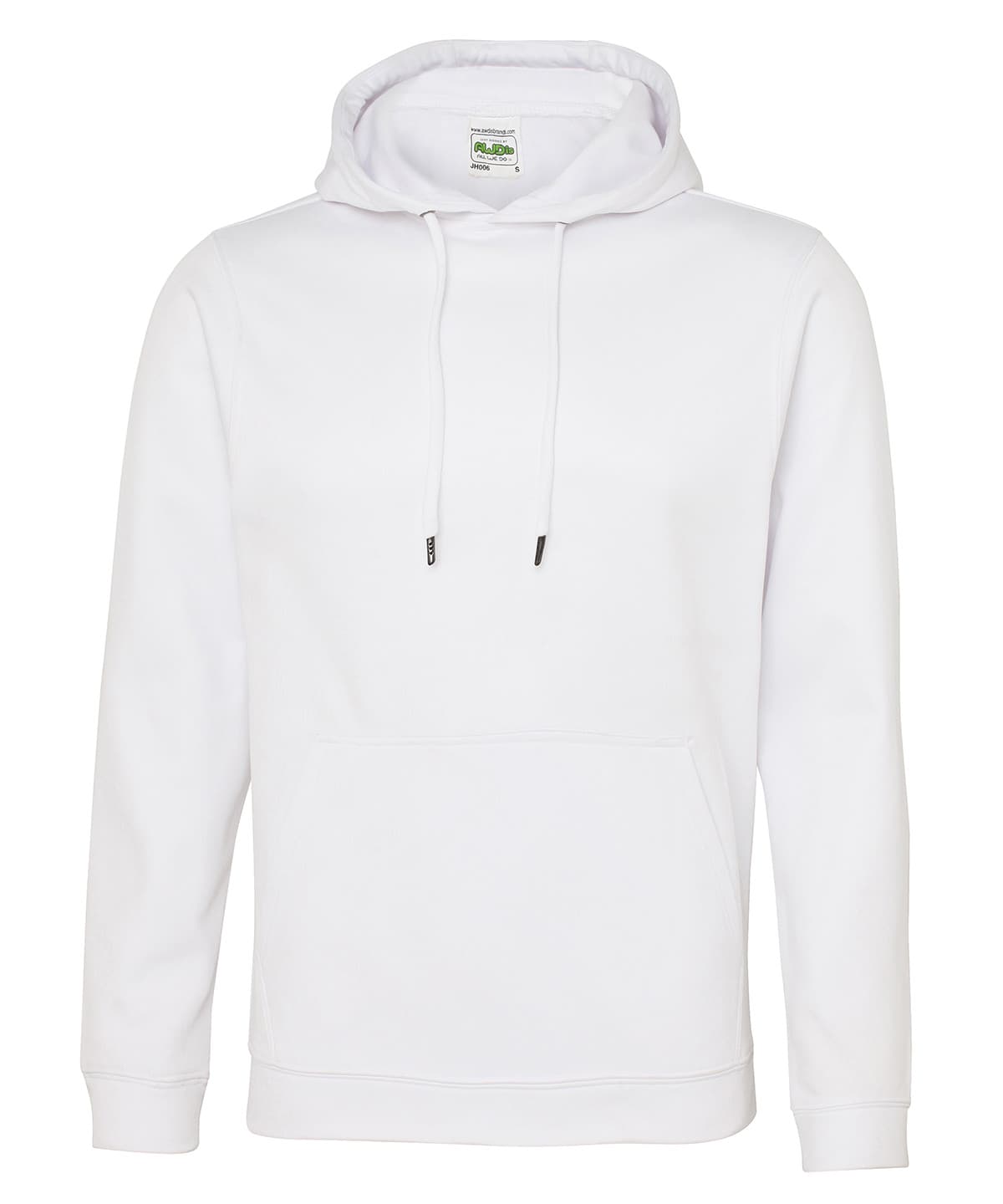 Sports polyester hoodie — Size 2XL, Colour Arctic White