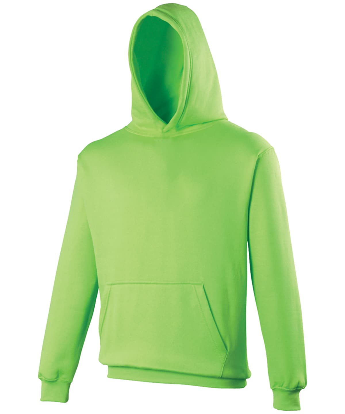 Kids electric hoodie — Size 1213, Colour Electric Green