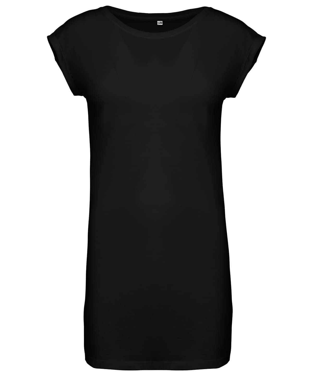 Ladies' long T-shirt — Size LXL, Colour Black