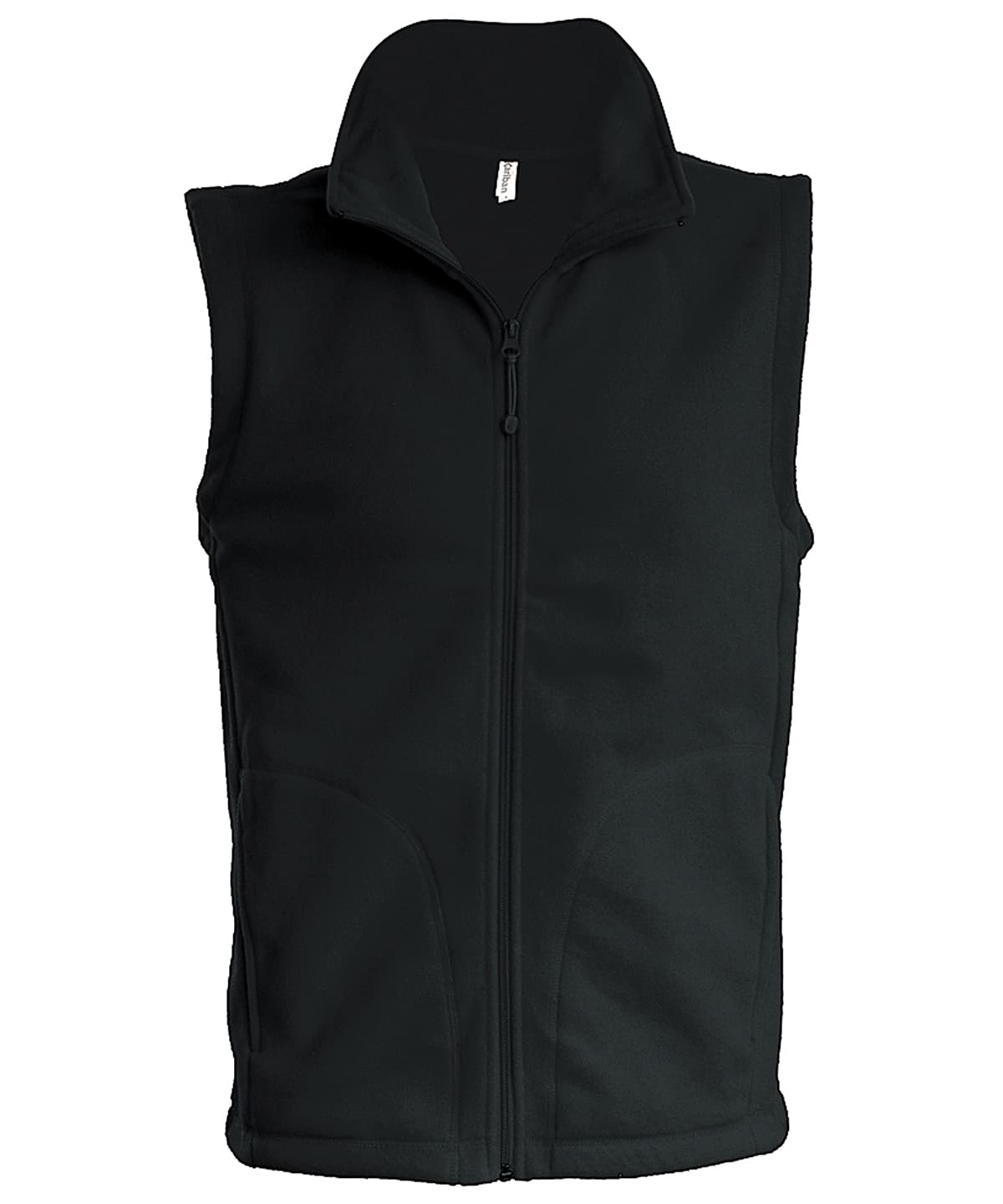Luca men's microfleece gilet — Size 2XL, Colour Black*