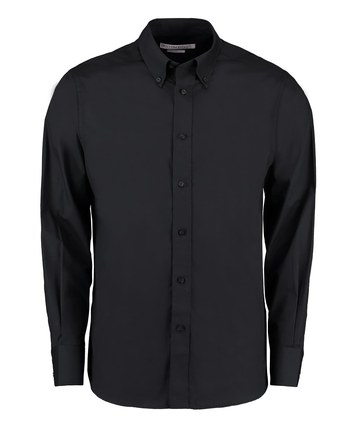 City business shirt long-sleeved (tailored fit) — Size 14.5, Colour Black
