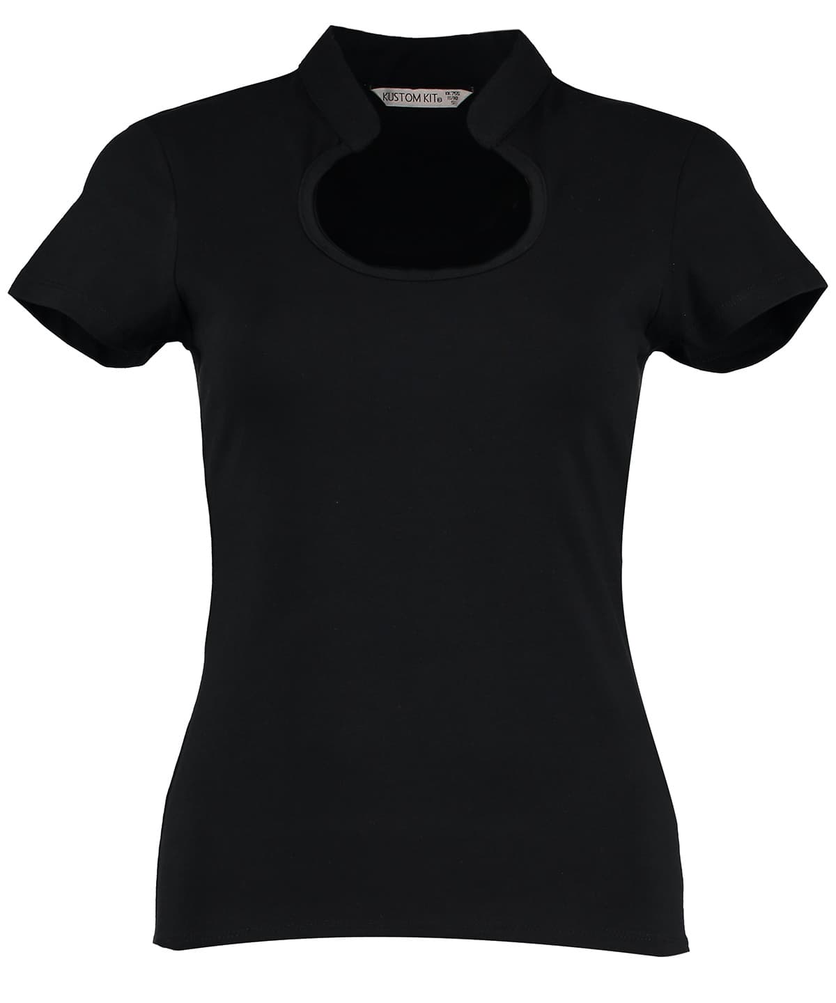 Women's corporate top keyhole neck (regular fit) — Size 1214, Colour Black