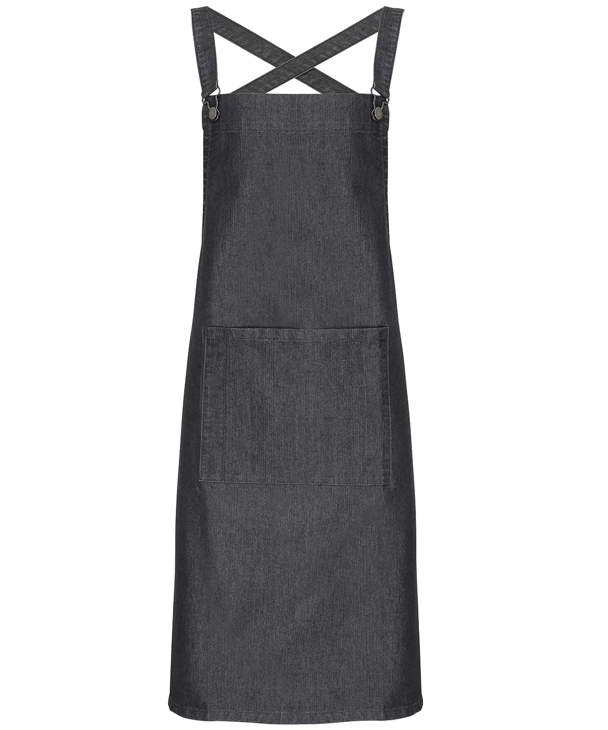 Cross back 'barista' bib apron — Size One size, Colour Black Denim