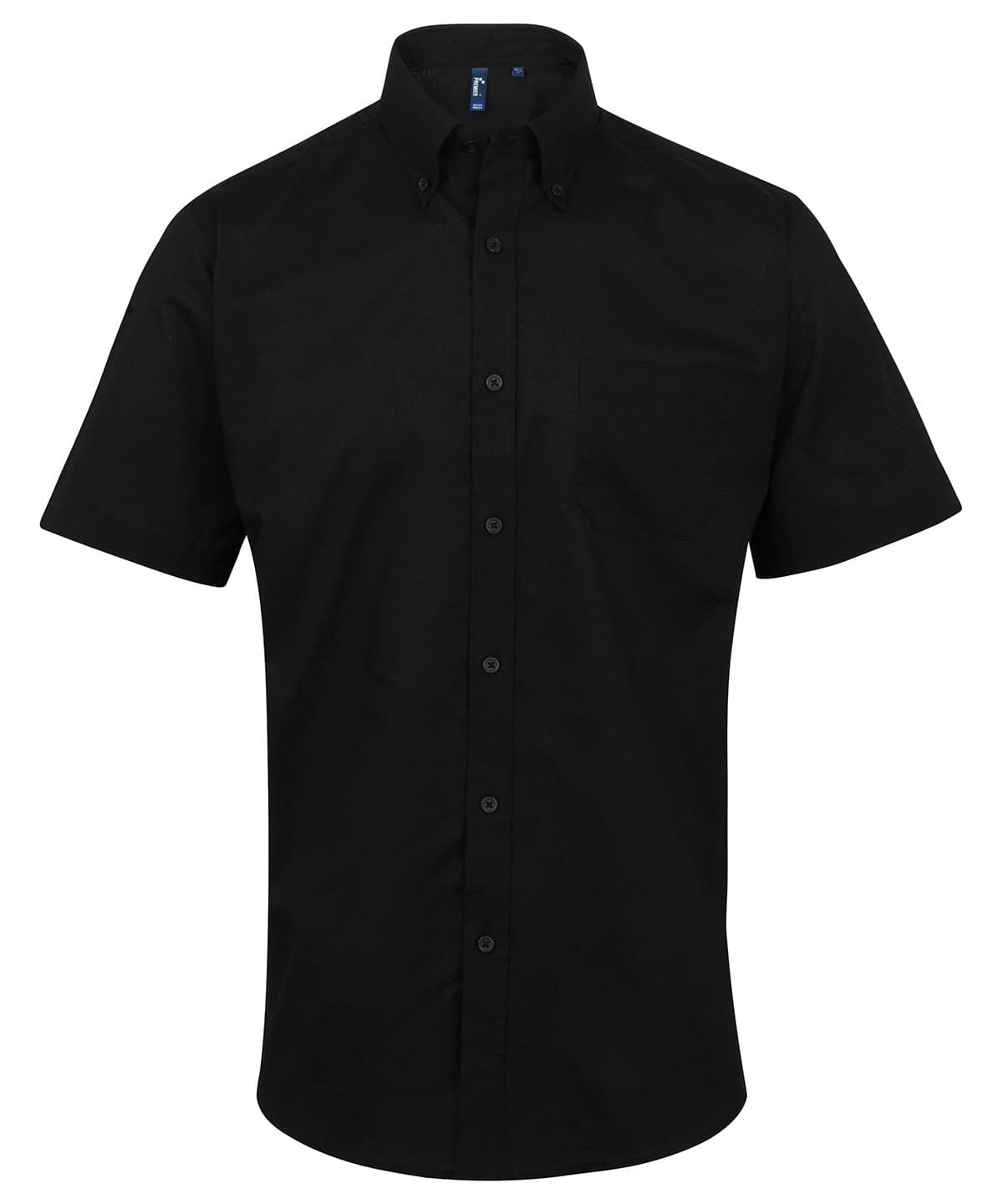 Signature Oxford short sleeve shirt — Size 14.5, Colour Black