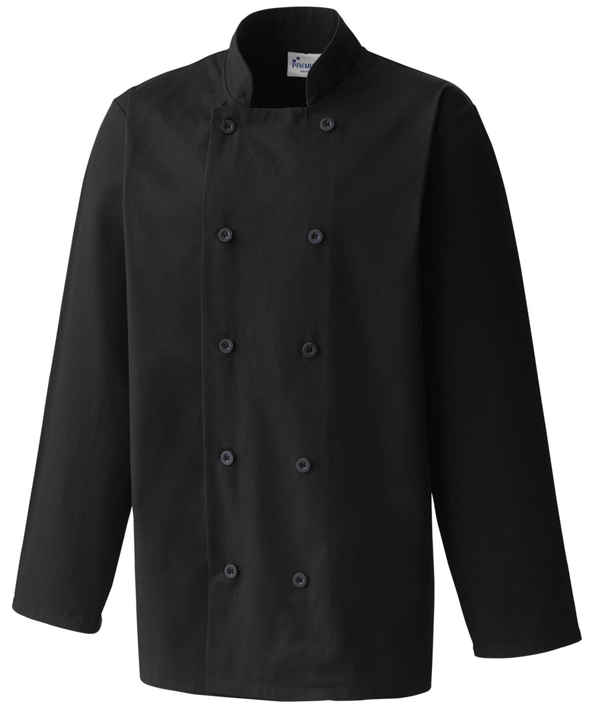 Long sleeve chef’s jacket — Size 2XL, Colour Black