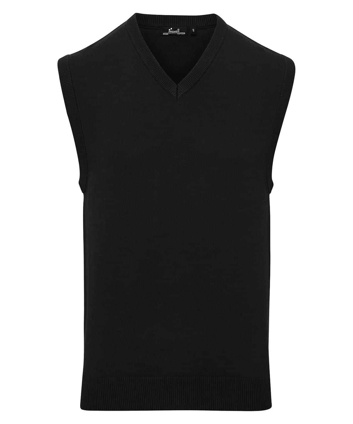 Sleeveless knitted sweater — Size 2XL, Colour Black