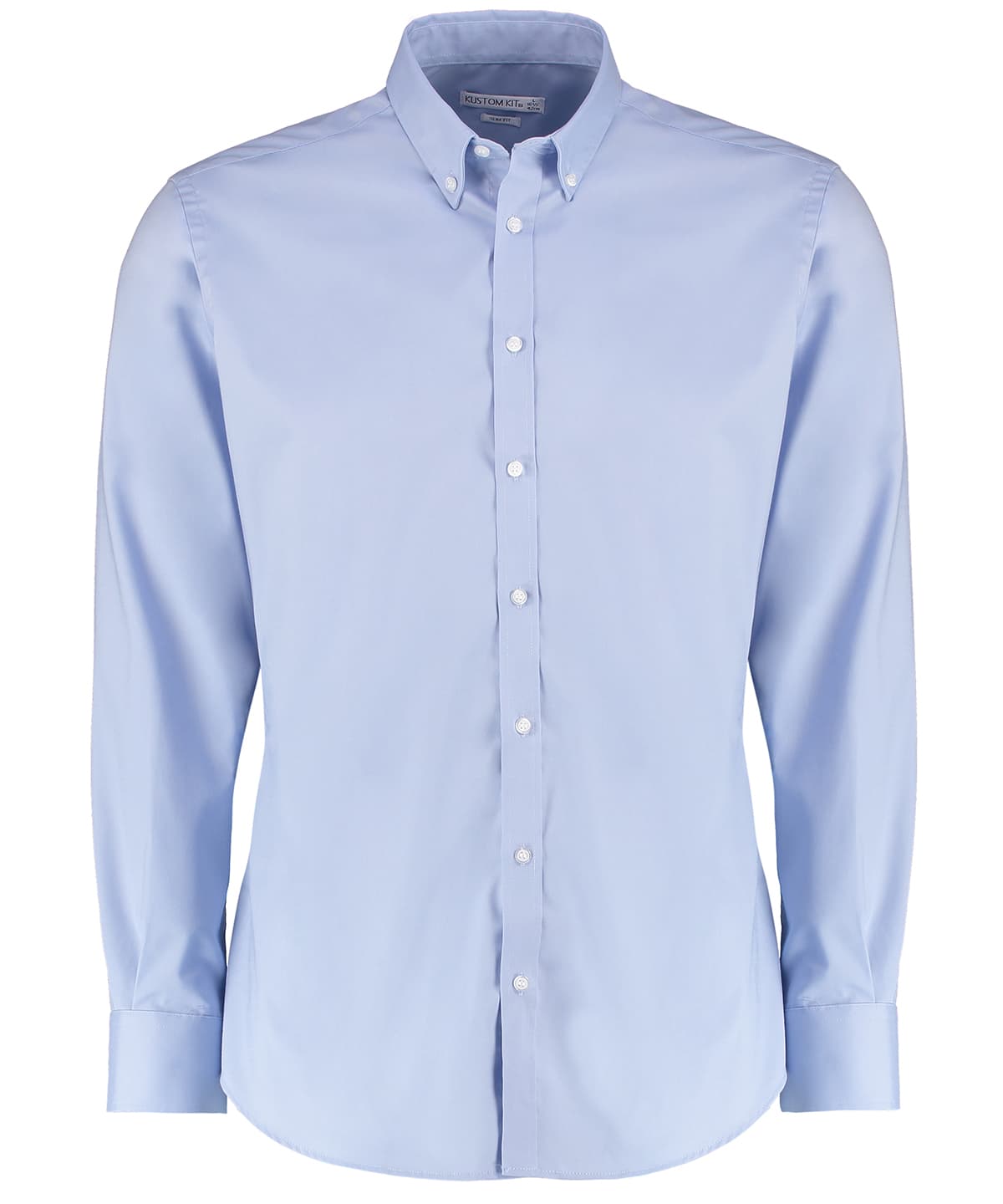 Stretch Oxford shirt long-sleeved (slim fit) — Size 13.5, Colour Light Blue