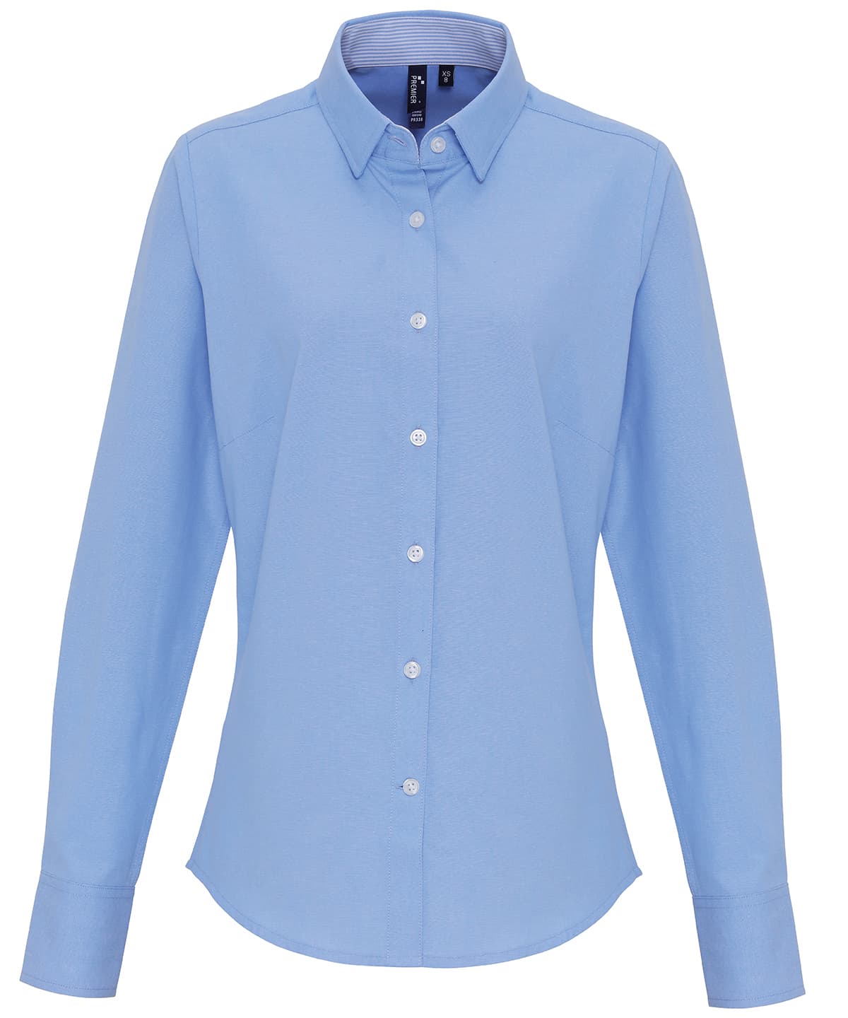 Women's cotton-rich Oxford stripes blouse — Size 2XL, Colour Oxford Blue