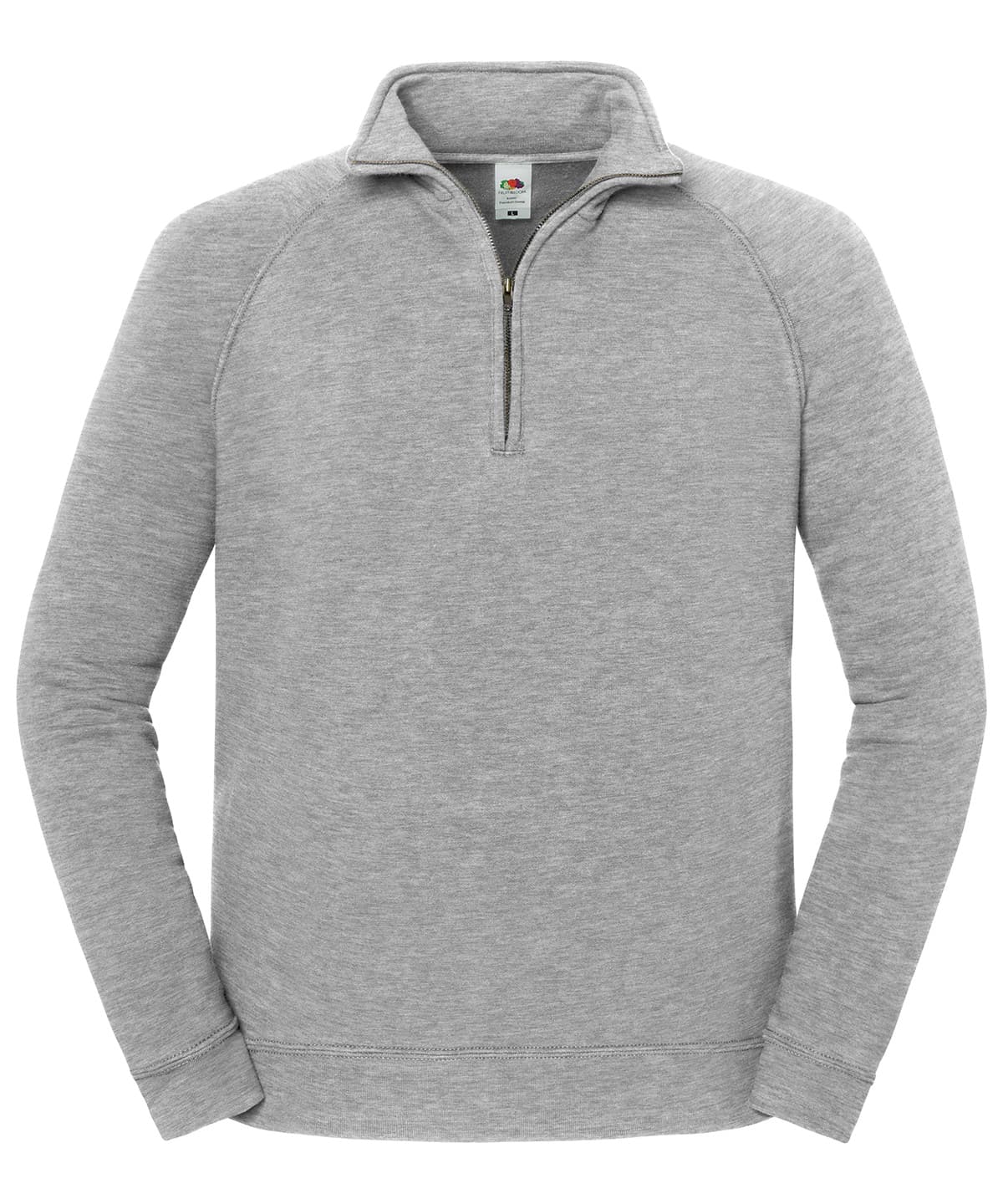 Iconic premium zip-neck sweat — Size 2XL, Colour Athletic Heather*