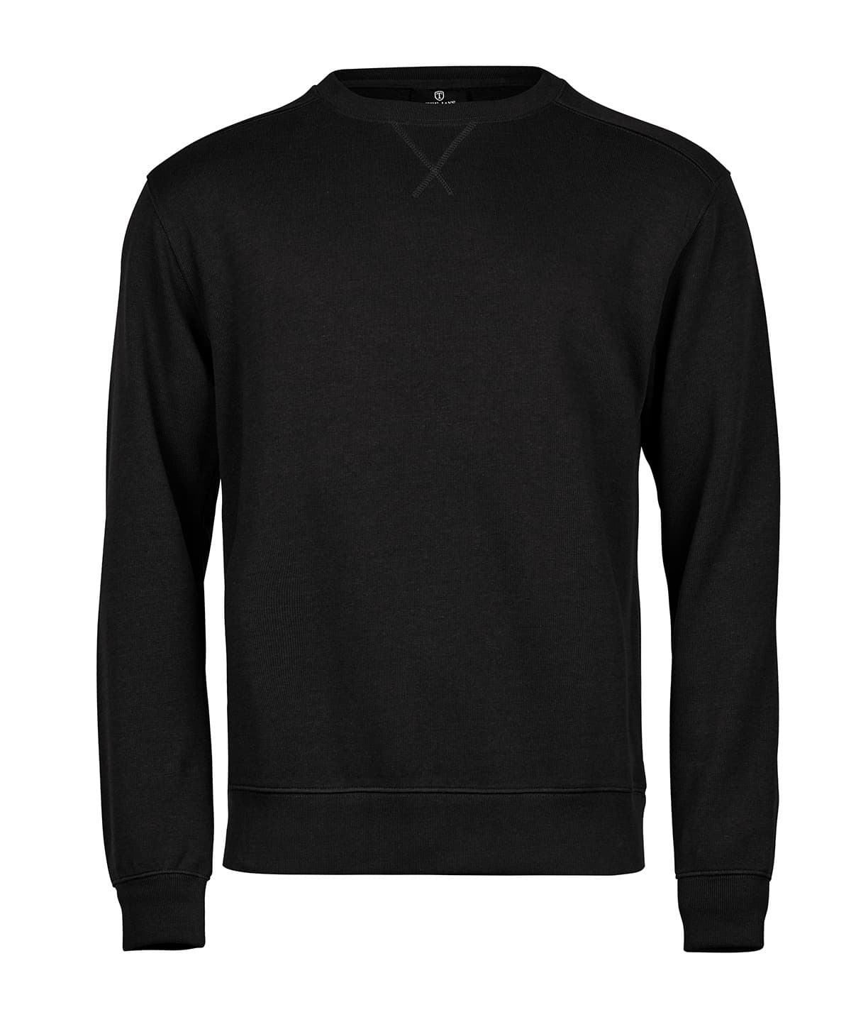 Ribbed interlock crew neck (5504) — Size 2XL, Colour Black