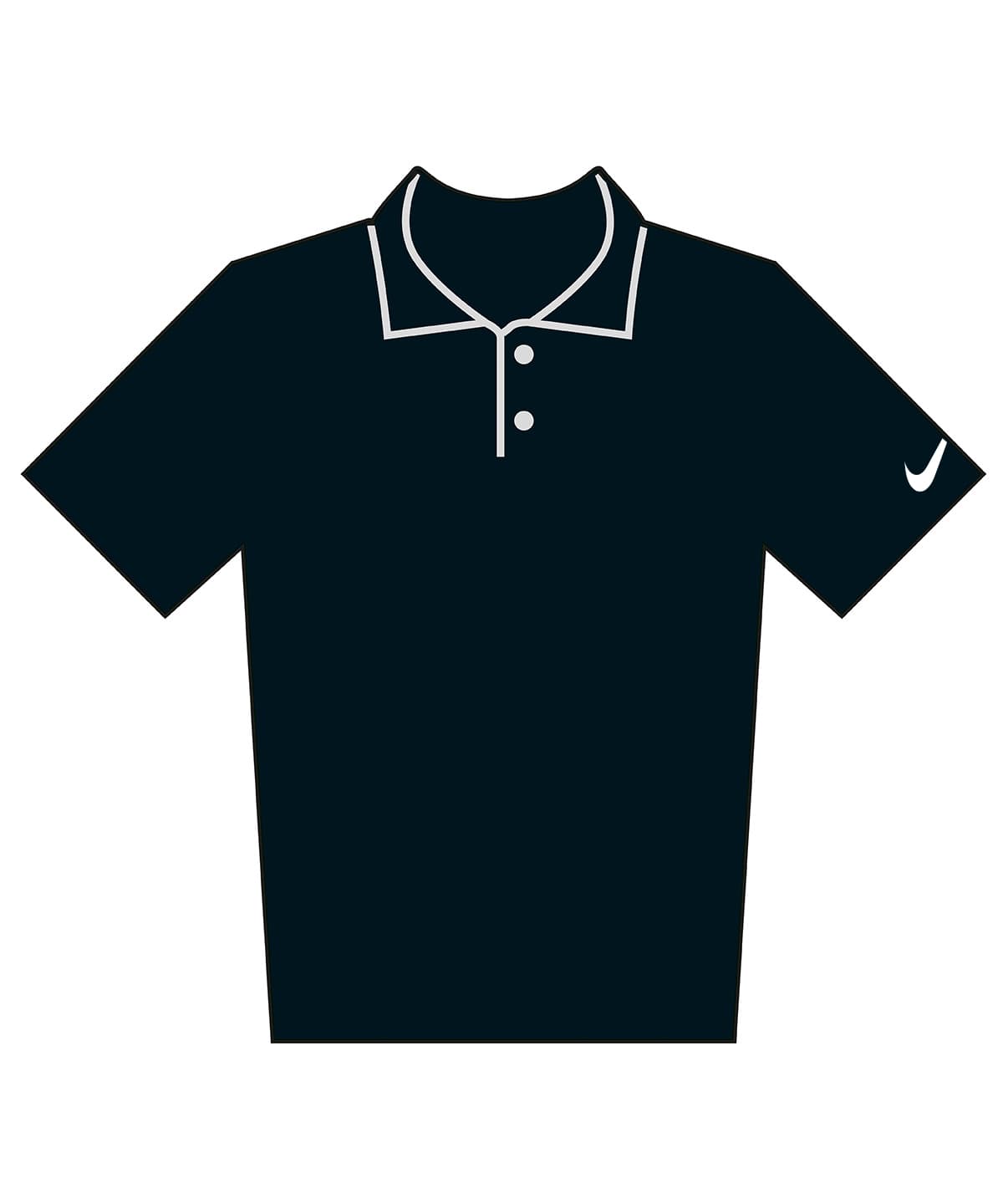 Velocity solid polo — Size 2XL, Colour Black/White