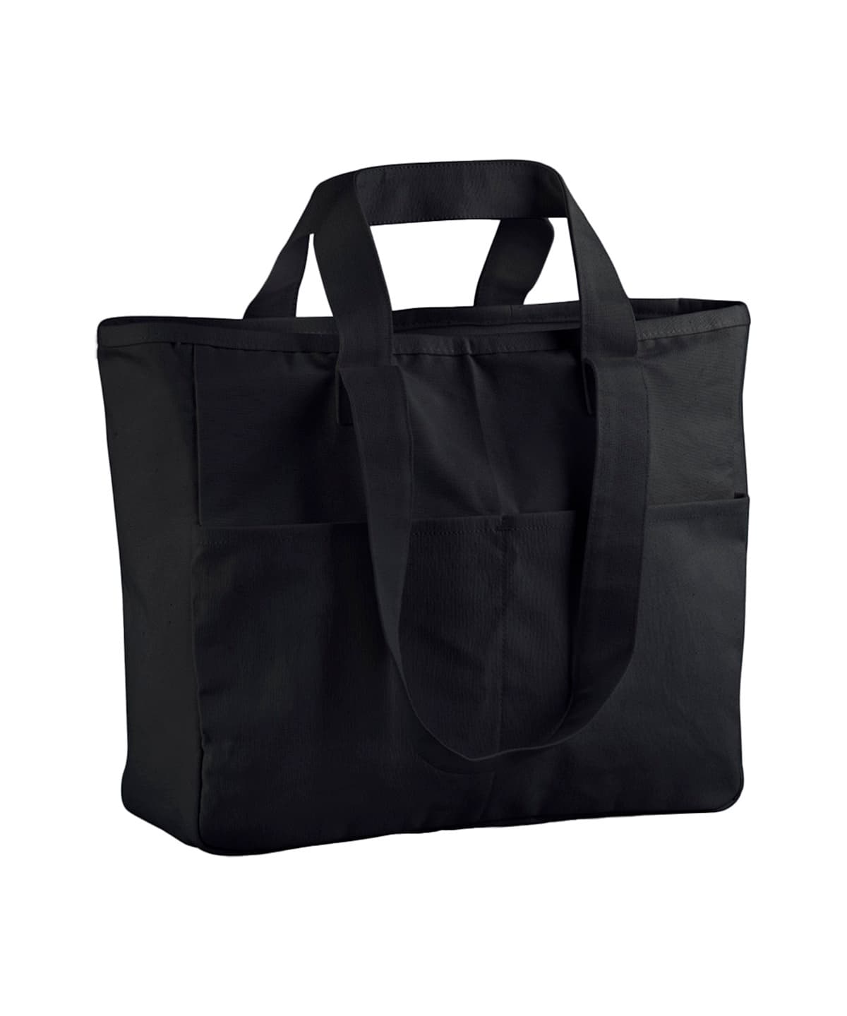 Double-handle cargo pocket tote — Size One size, Colour Black