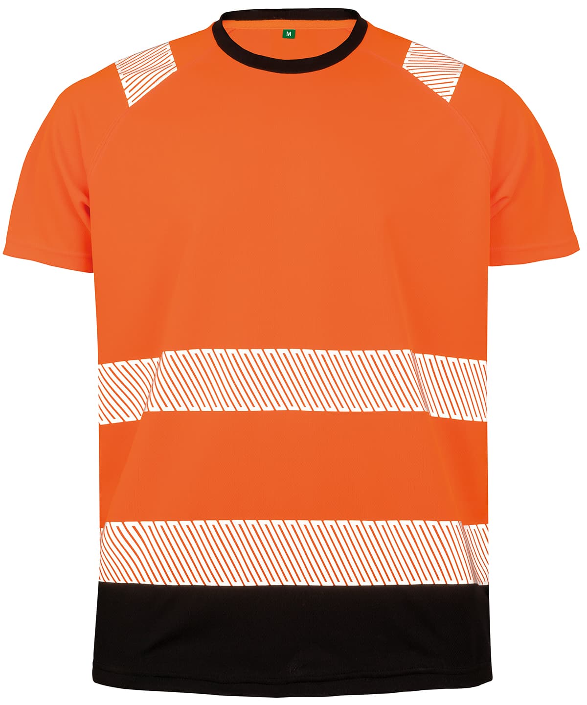 Recycled safety t-shirt — Size 2XL3XL, Colour Fluorescent Orange/Black