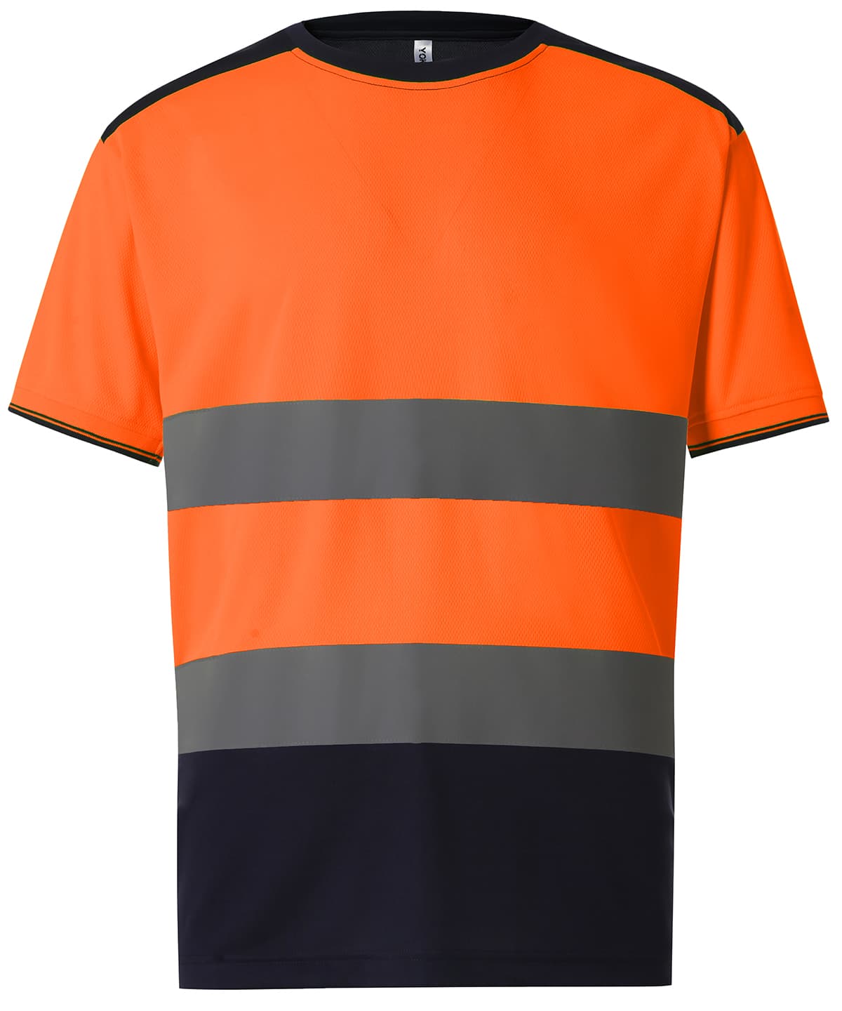 Hi-vis two-tone t-shirt (HVJ400) — Size 2XL, Colour Orange/Navy