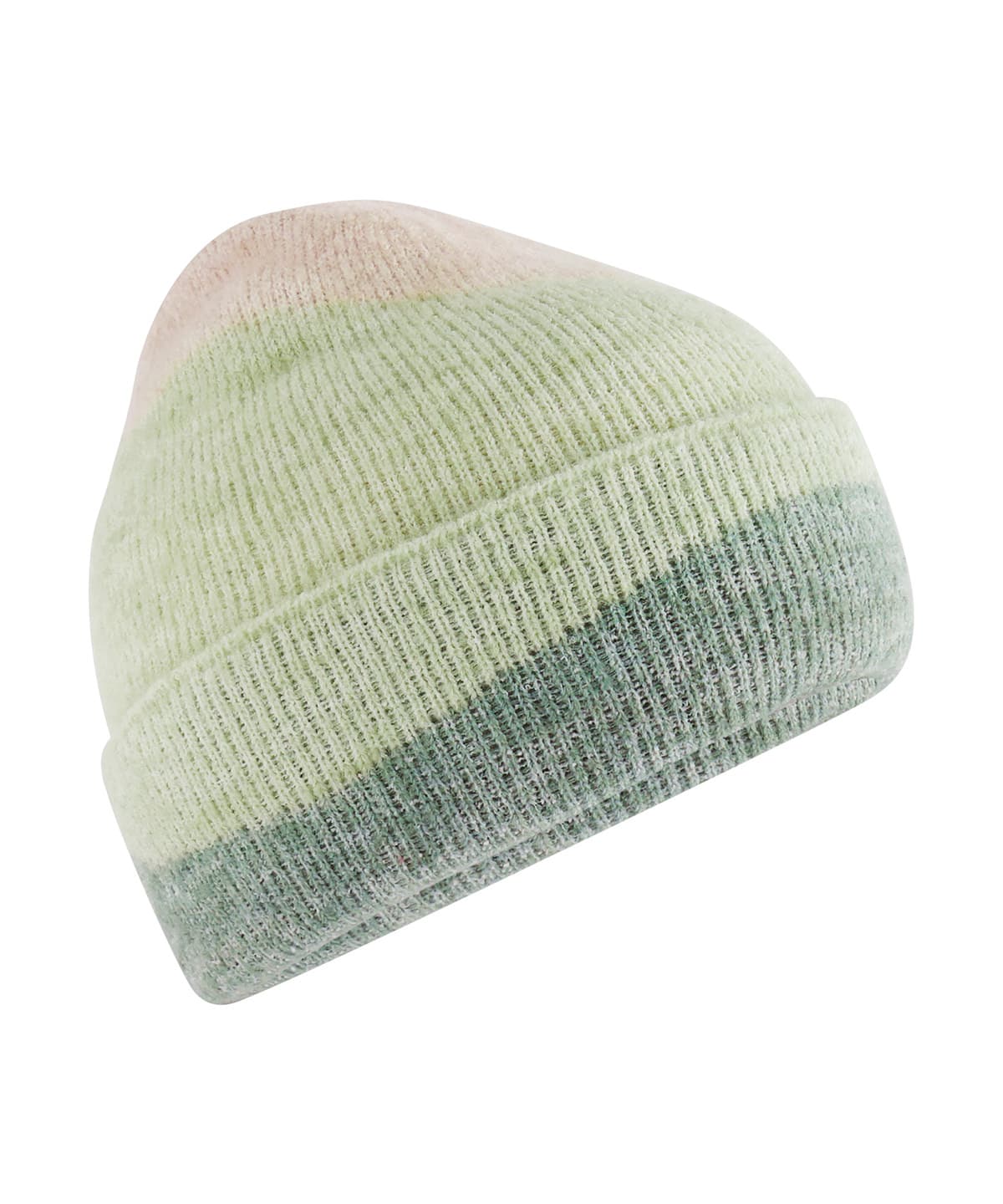 Soft wave beanie — Size One size, Colour Almond/ Pistachio/ Dusty Green
