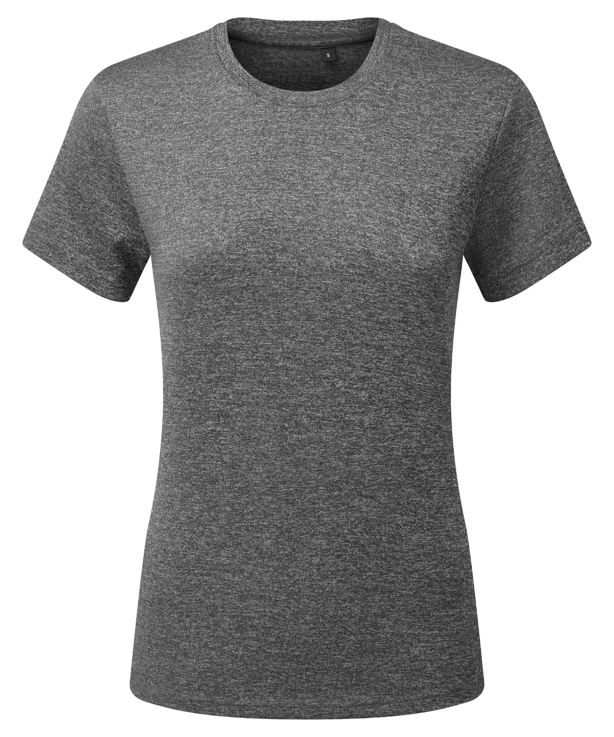 Women’s TriDri® ion-charge recycled textured tee — Size 2XL, Colour Black Melange