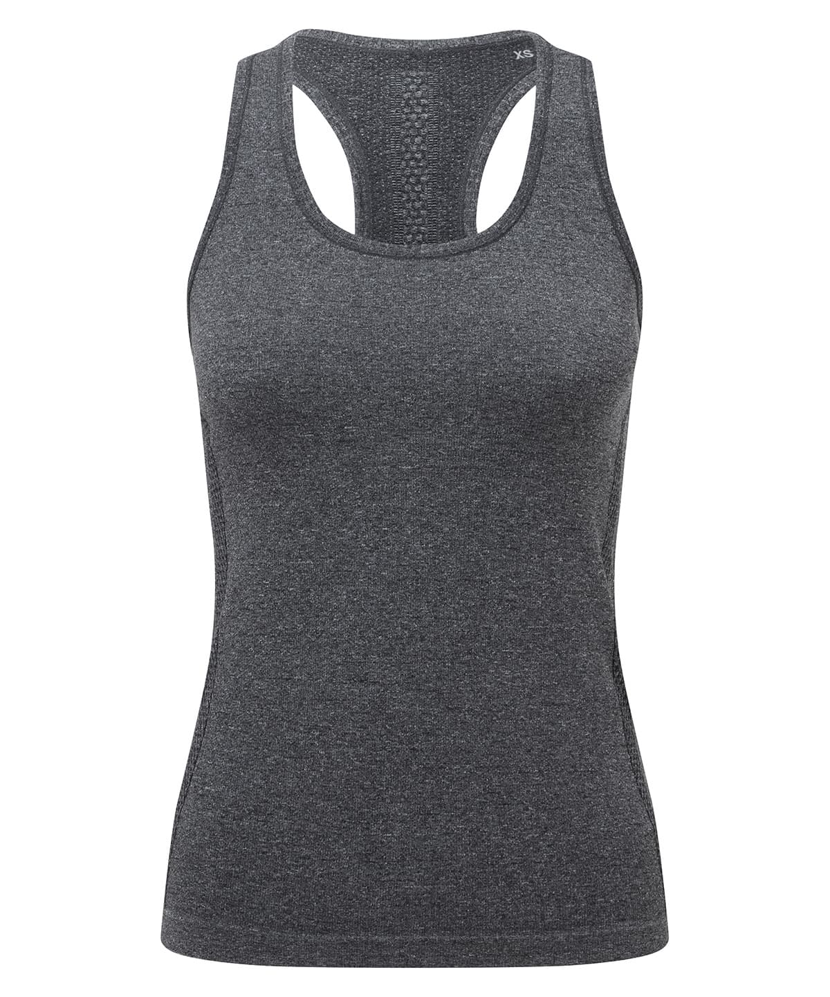 "Women's TriDri® seamless "3D fit" multi-sport sculpt vest" — Size L, Colour Black Melange