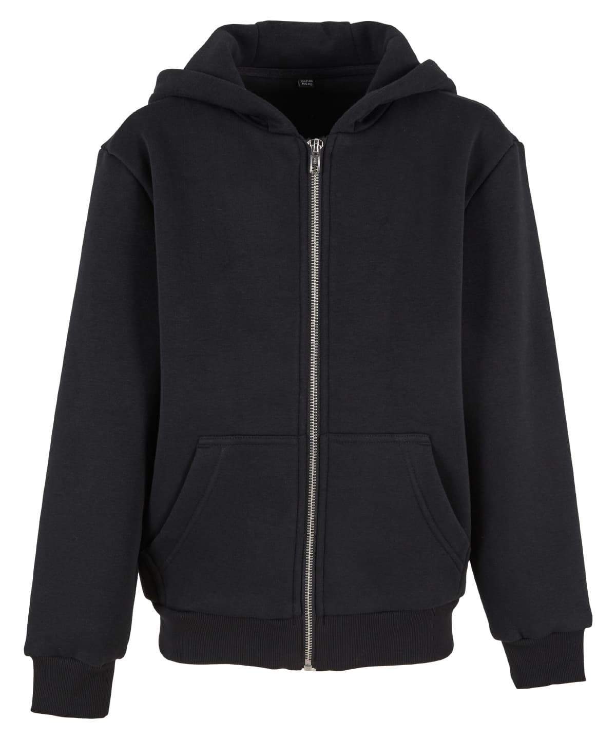 Kids fluffy zip hoodie — Size 11/12, Colour Black