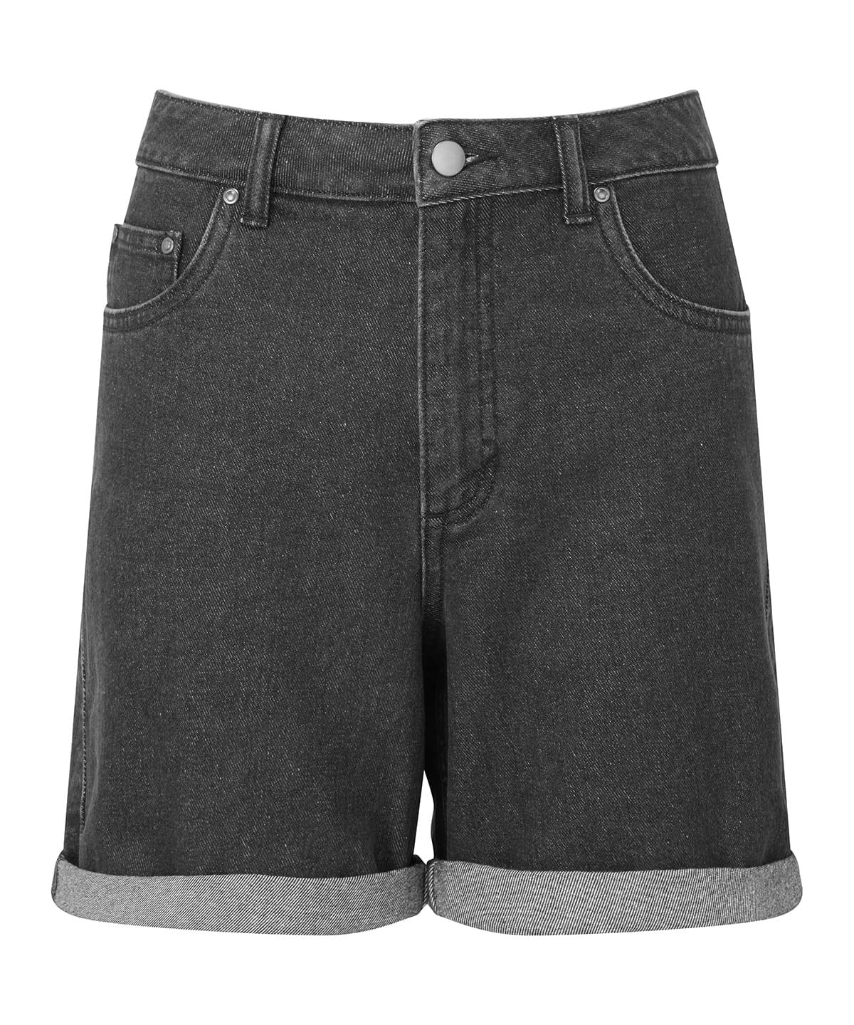 Women’s denim shorts — Size L, Colour Black Denim