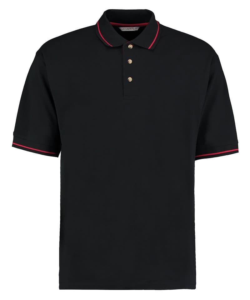 St Mellion polo (classic fit) — Size 2XL, Colour Black/Bright Red