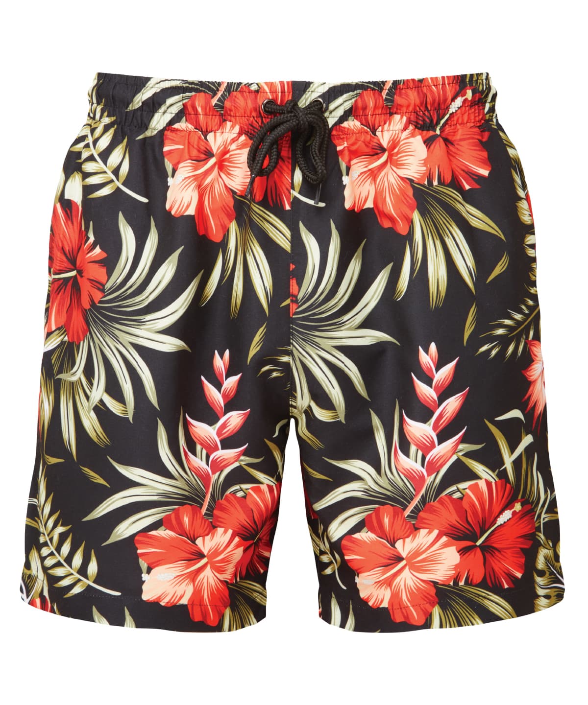 Men's swim shorts — Size L, Colour Black/Red