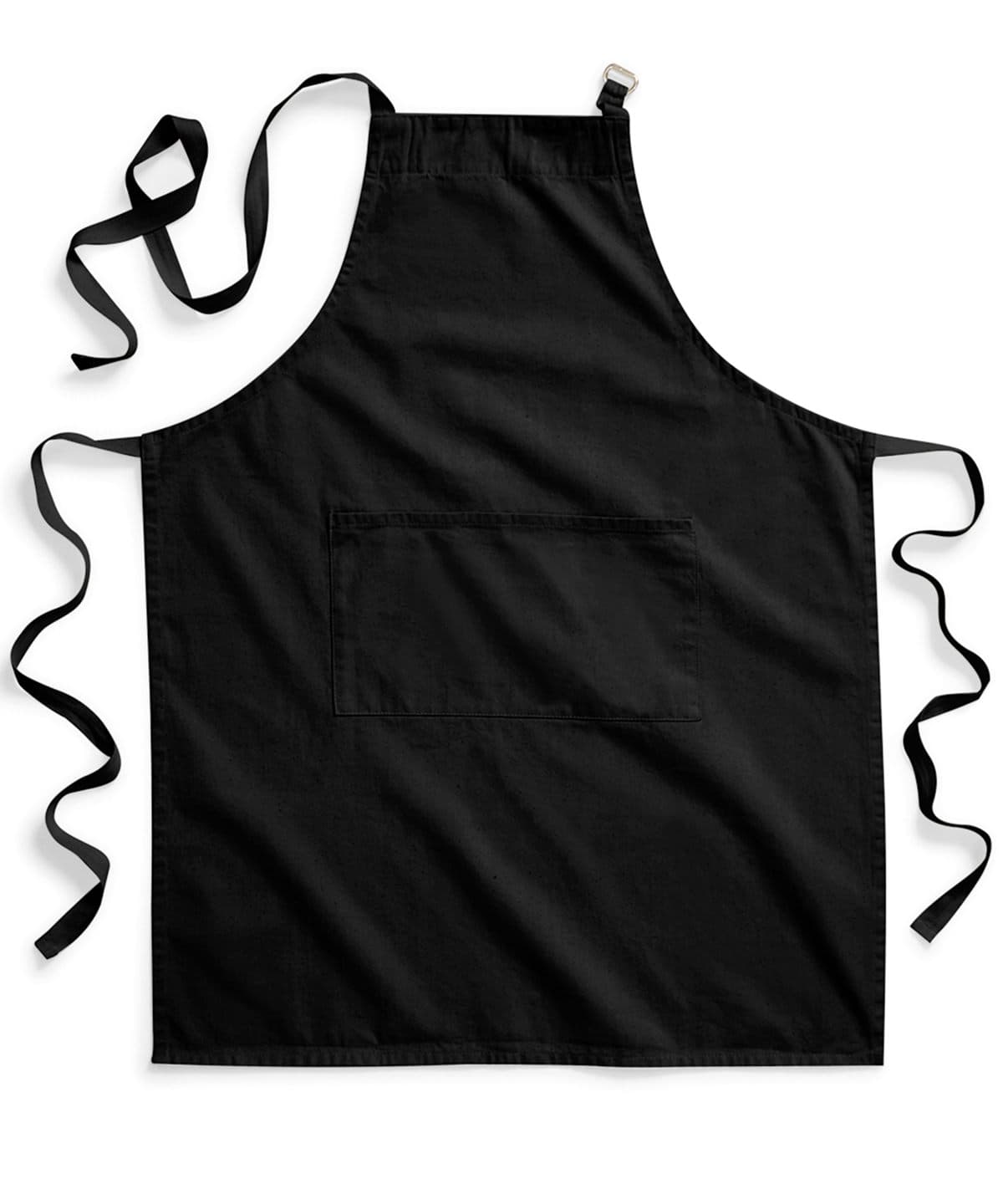 Fairtrade cotton adult craft apron — Size One Size, Colour Black