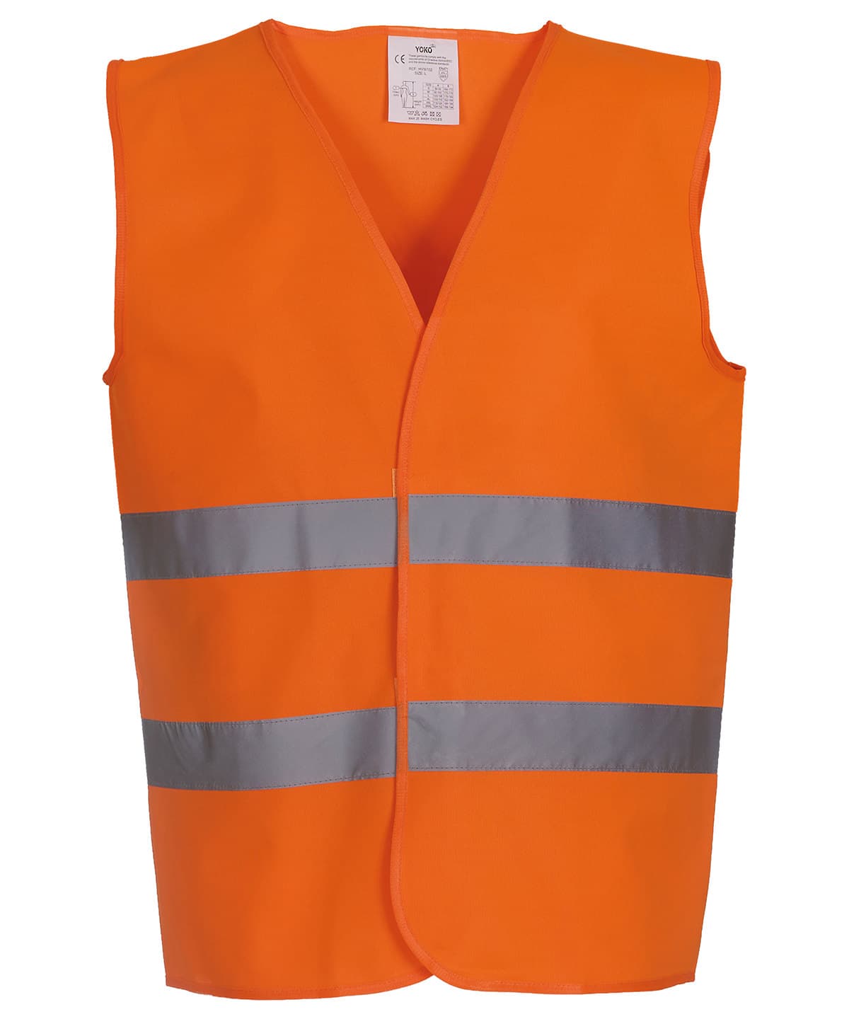 Hi-vis 2-band waistcoat (HVW102) — Size 2XL, Colour Orange